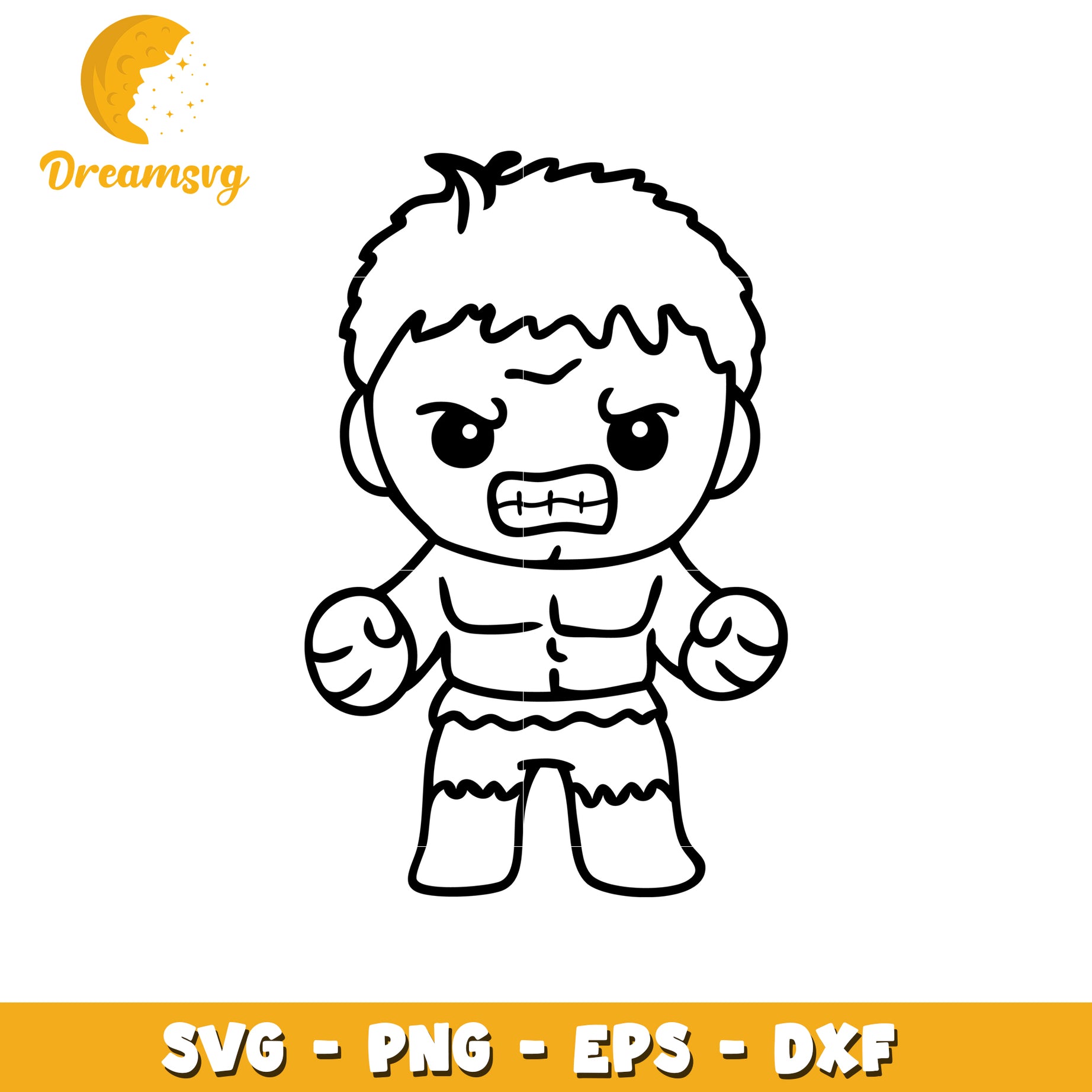 Angry Hulk SVG PNG EPS DXF Cut File