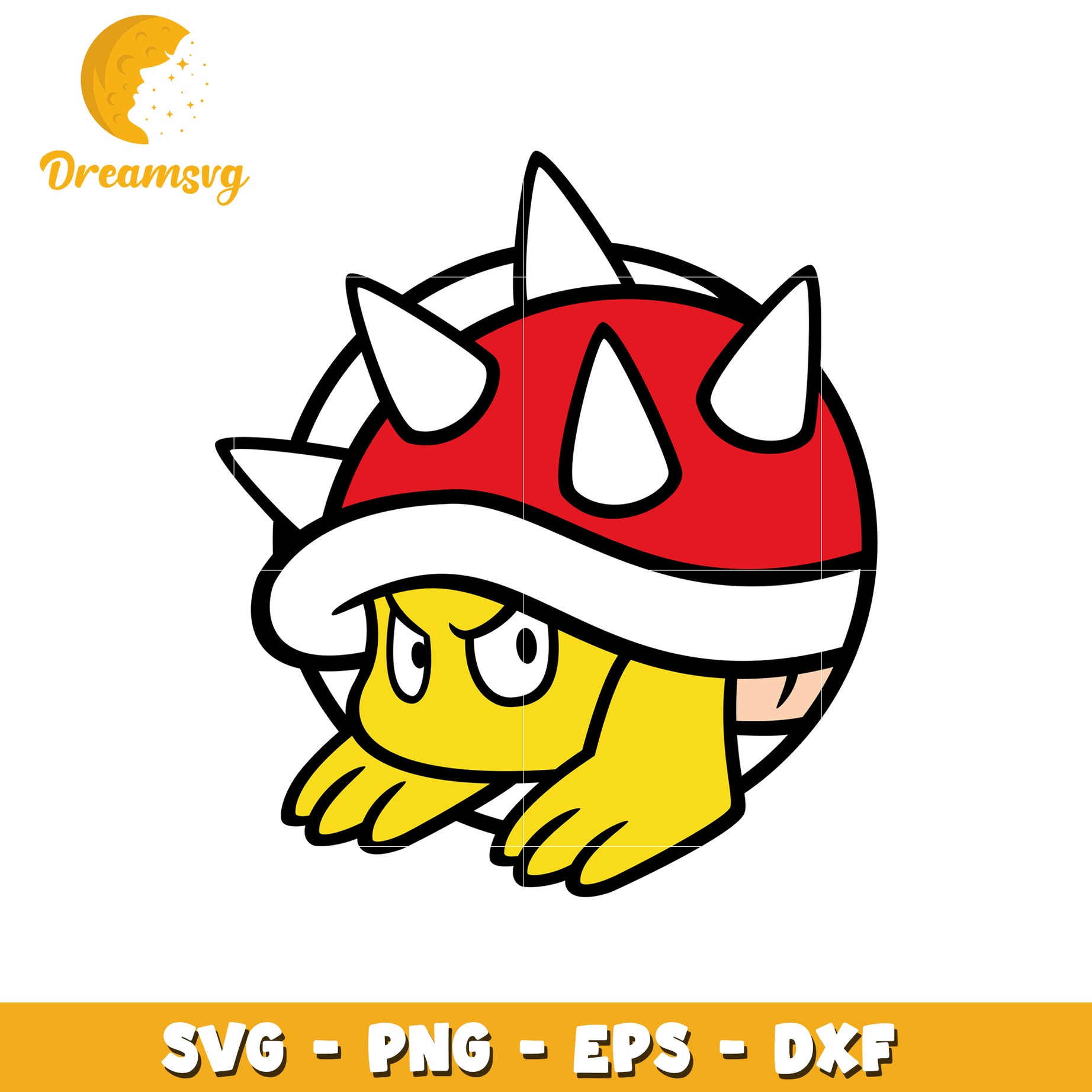 Angry Koopa Troopa SVG PNG EPS DXF Cut File