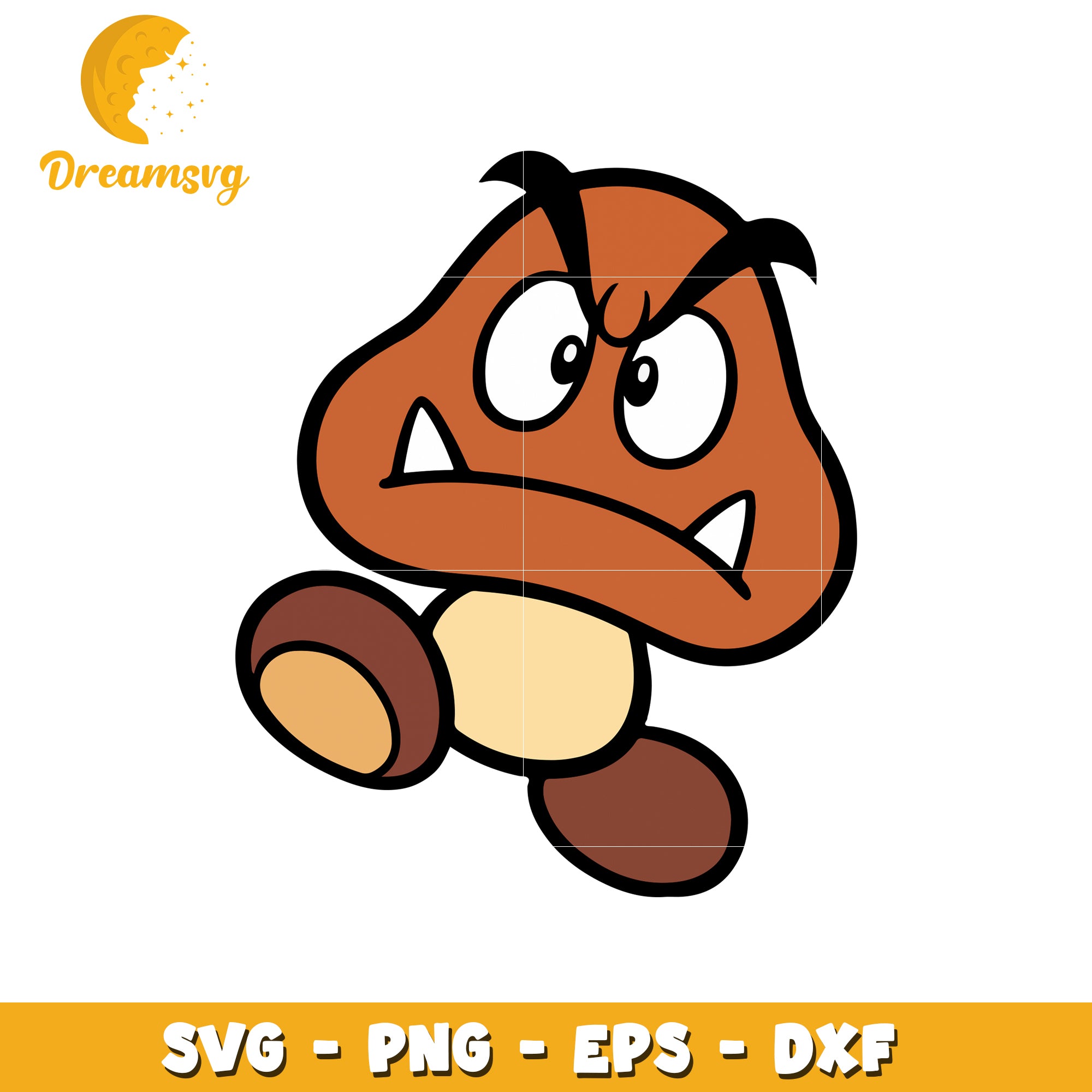 Angry Mushroom SVG PNG EPS DXF