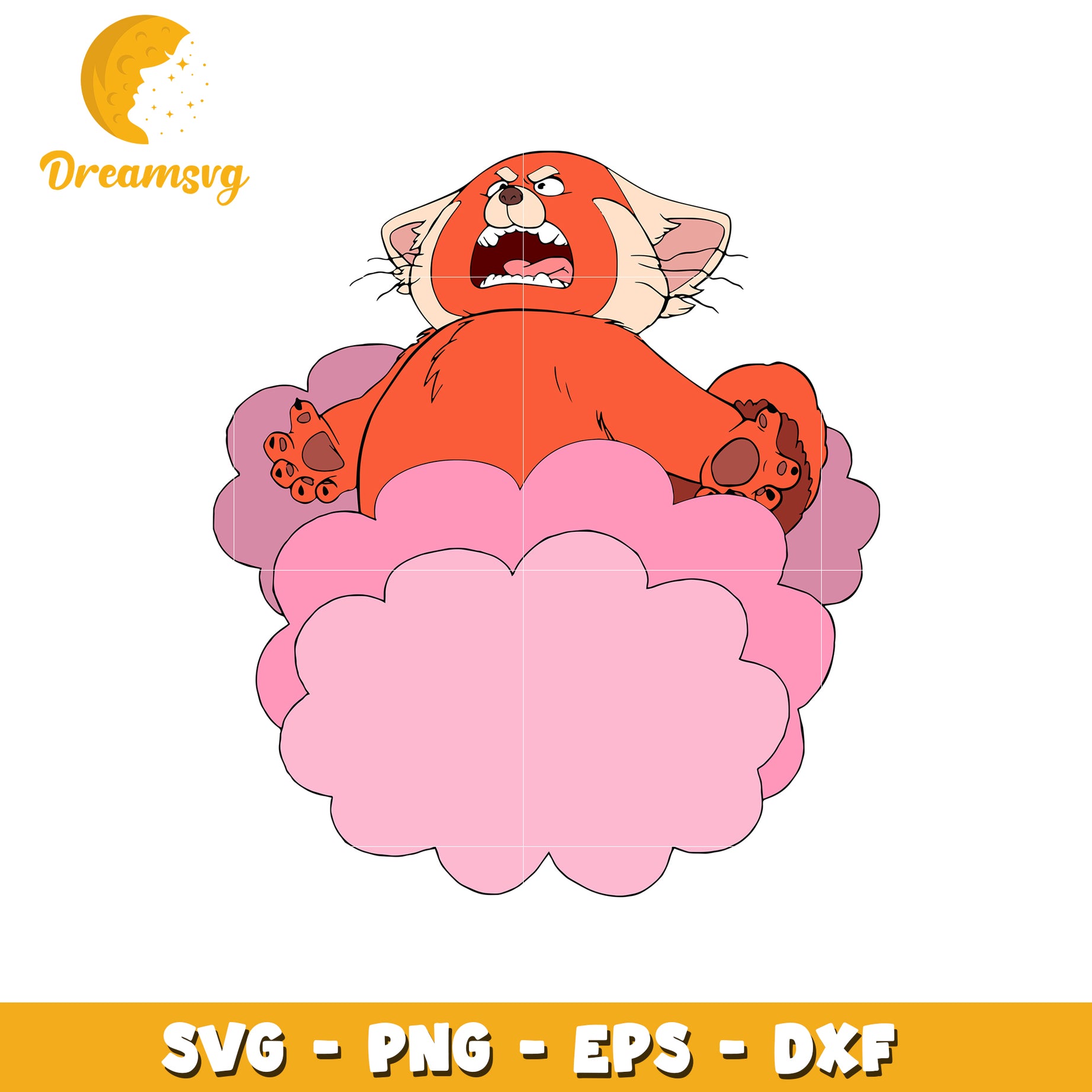 Angry Red Panda SVG PNG EPS DXF