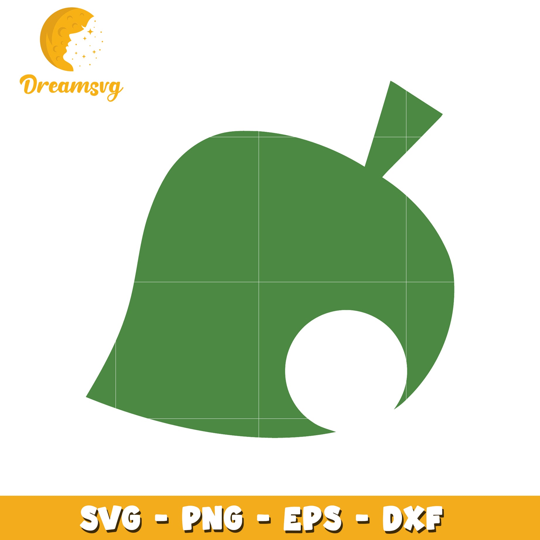 Animal Crossing Leaf SVG PNG EPS DXF Cut File