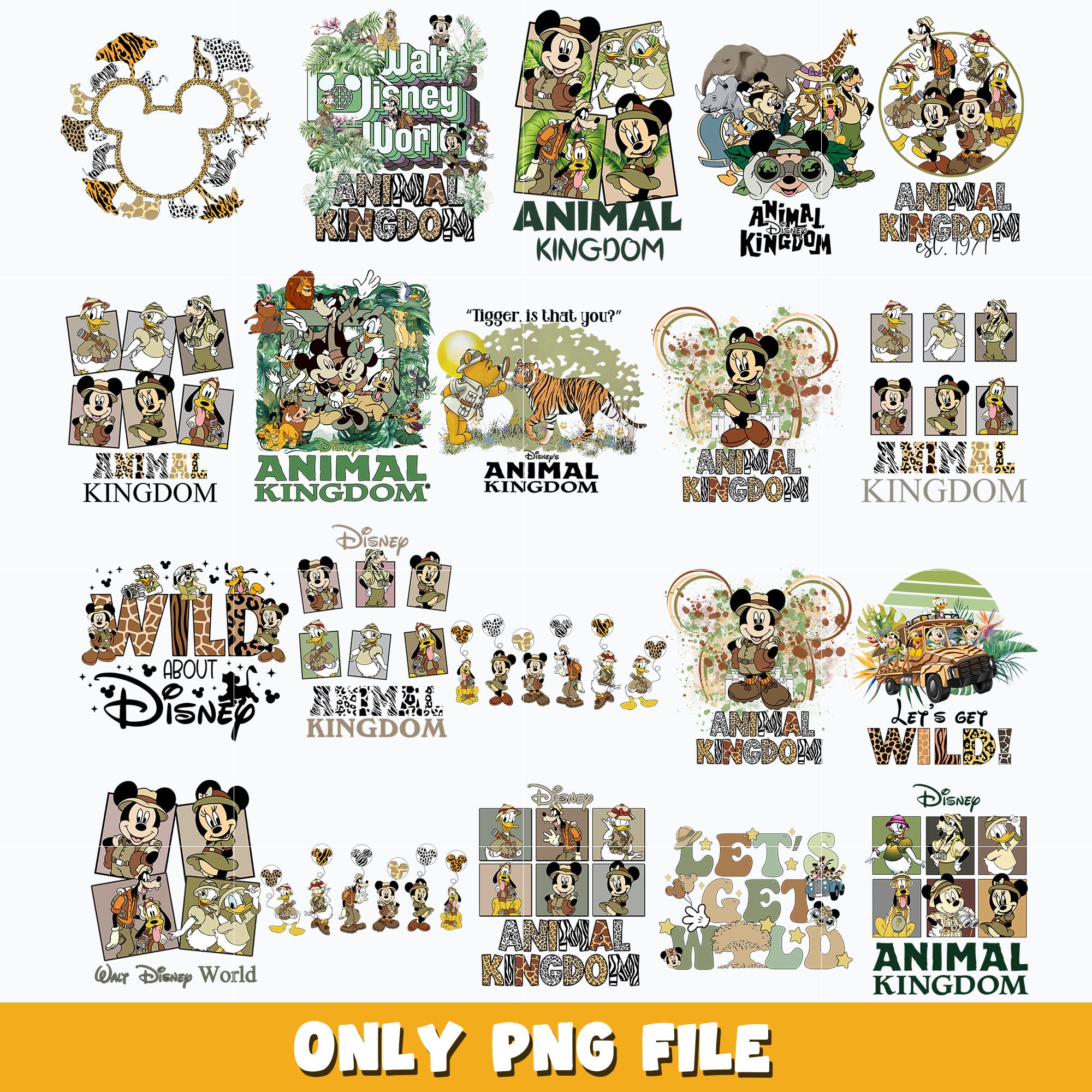 Animal Disney kingdom bundle png , Disney png, Digital download ...