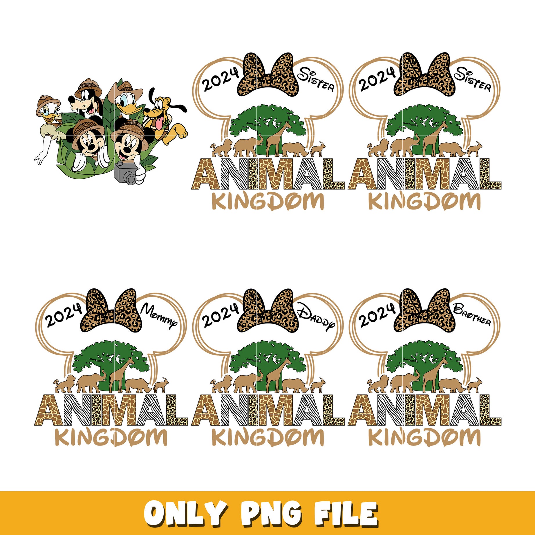 Disney Animal Kingdom bundle png,  Disney cartoon png, Digital download  