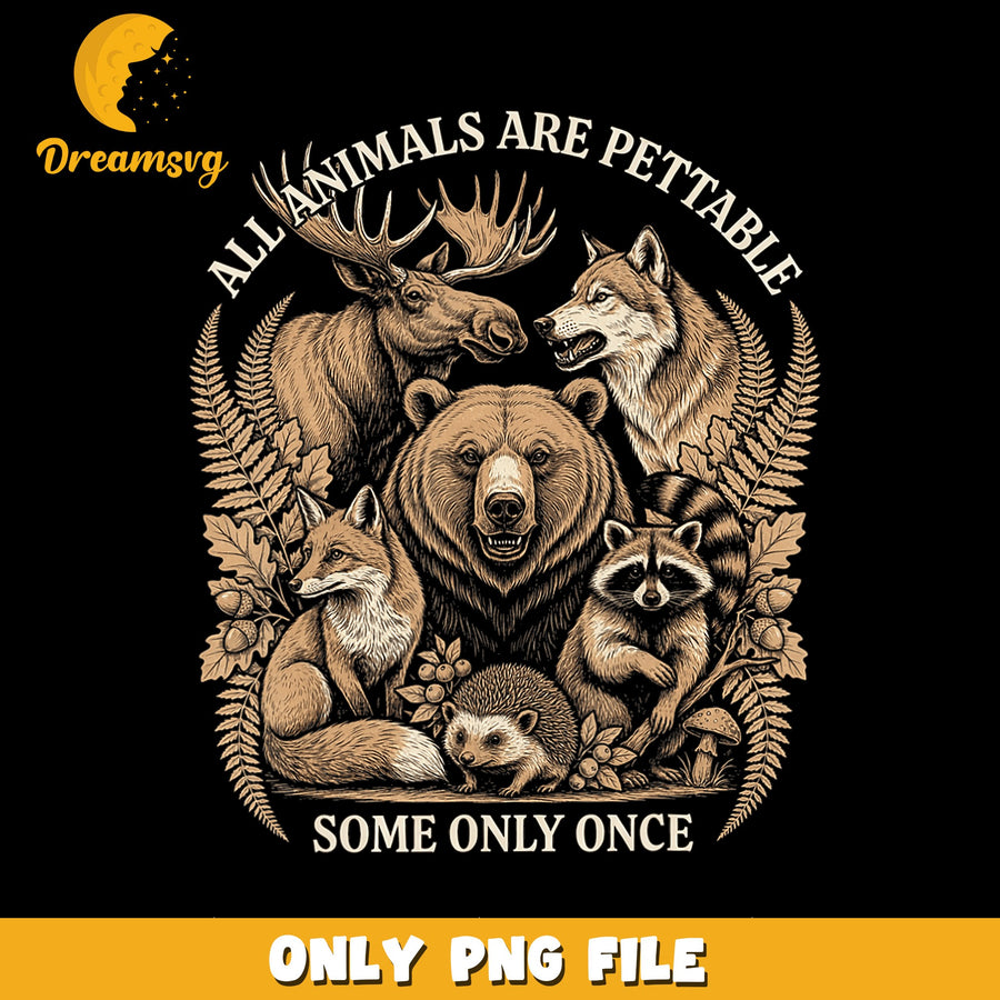 Animal Lovers PNG, Cute Wildlife Art, Nature Design PNG
