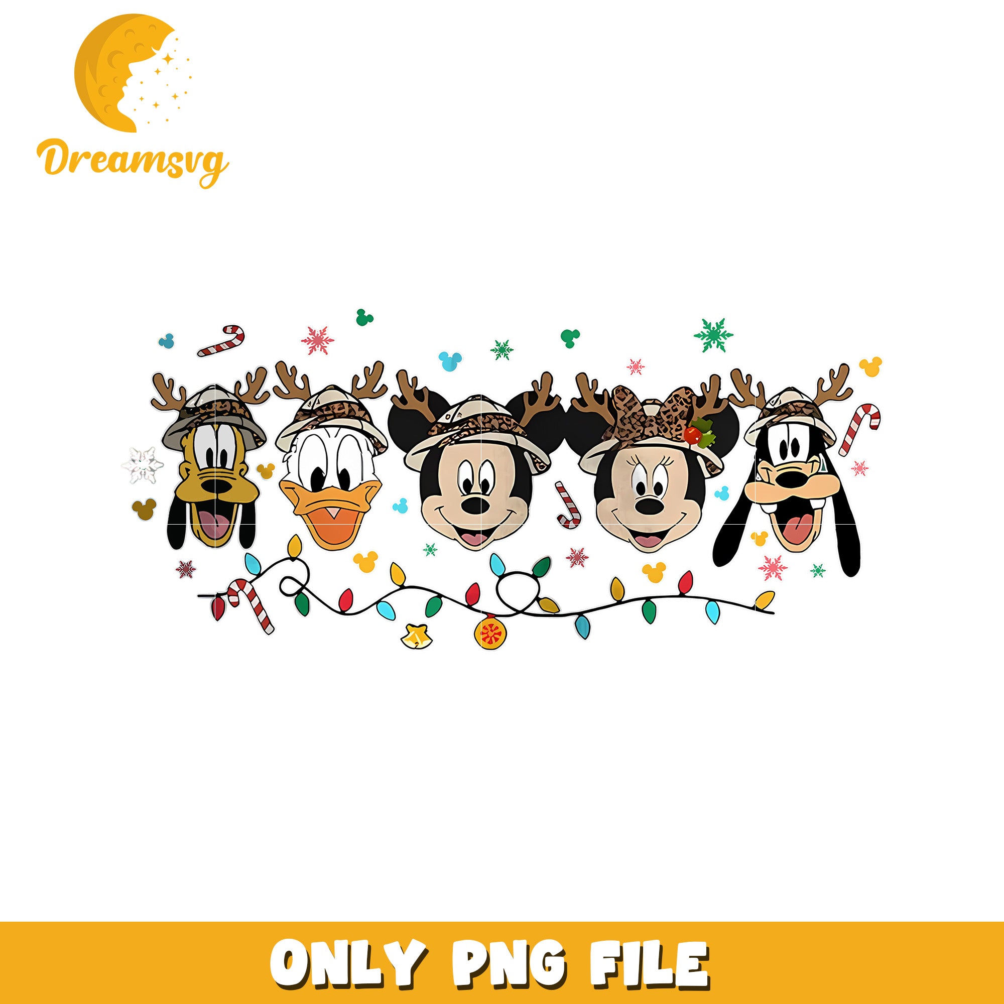 Animal kingdom christmas png, christmas white png, disney movies png
