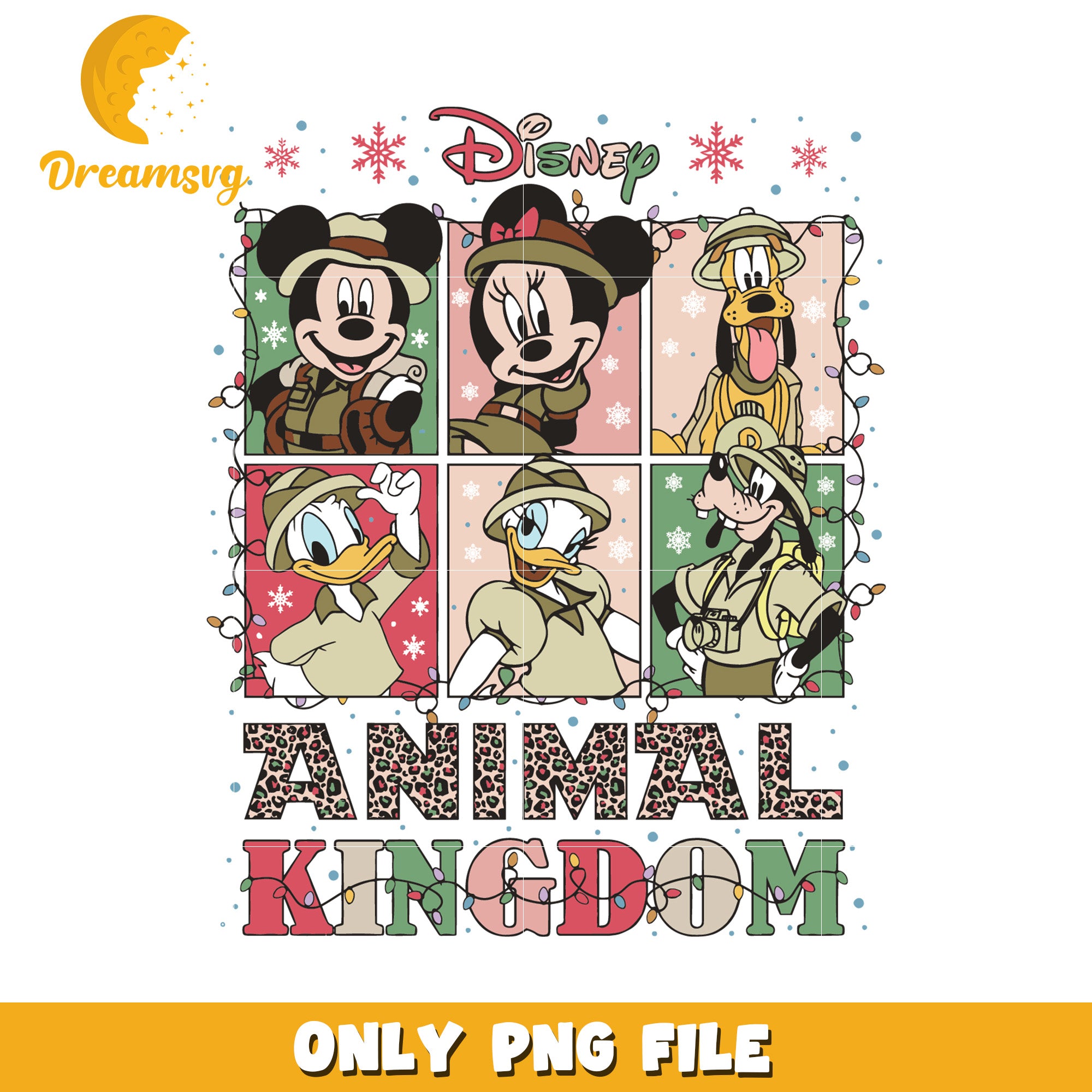 Animal kingdom png, sensational six png, christmas cartoon png