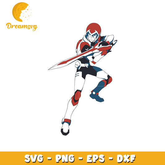 Anime Boy Sword SVG PNG EPS DXF Cut File
