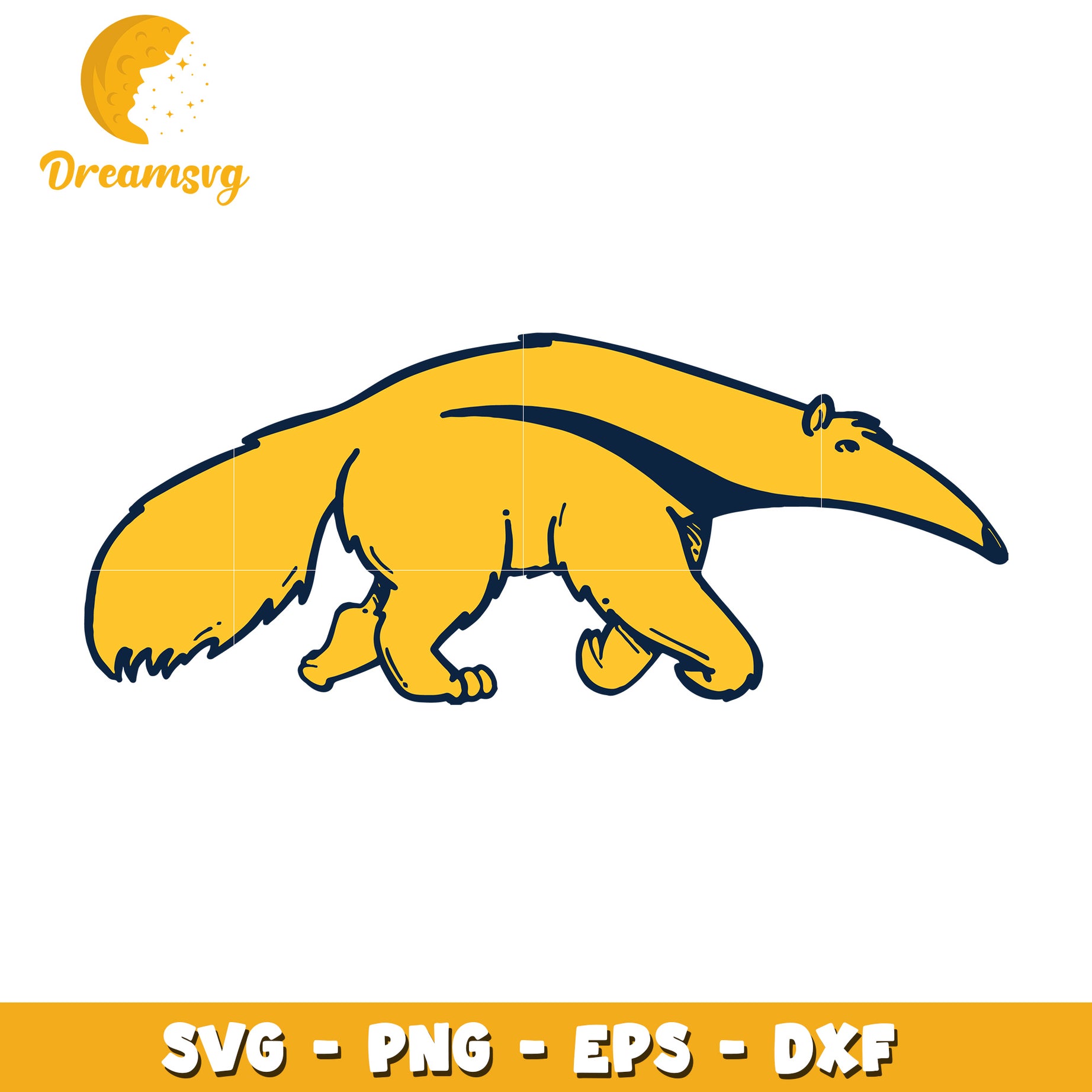 Anteater SVG PNG EPS DXF Cut File