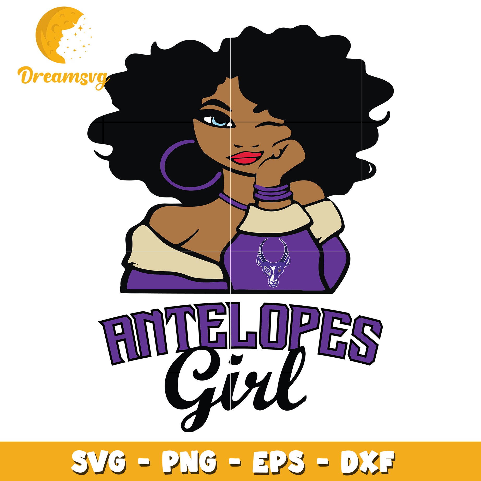 Antelope Girl SVG PNG EPS DXF Cut File