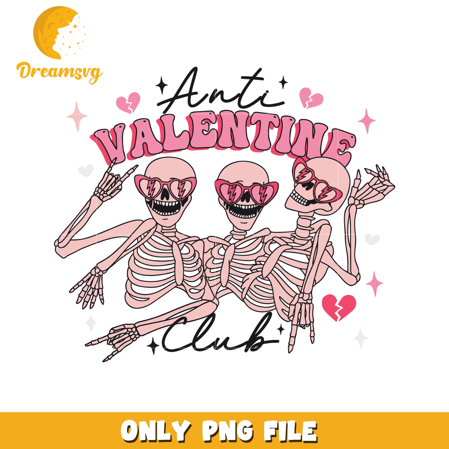 Anti Valentine Skeletons PNG