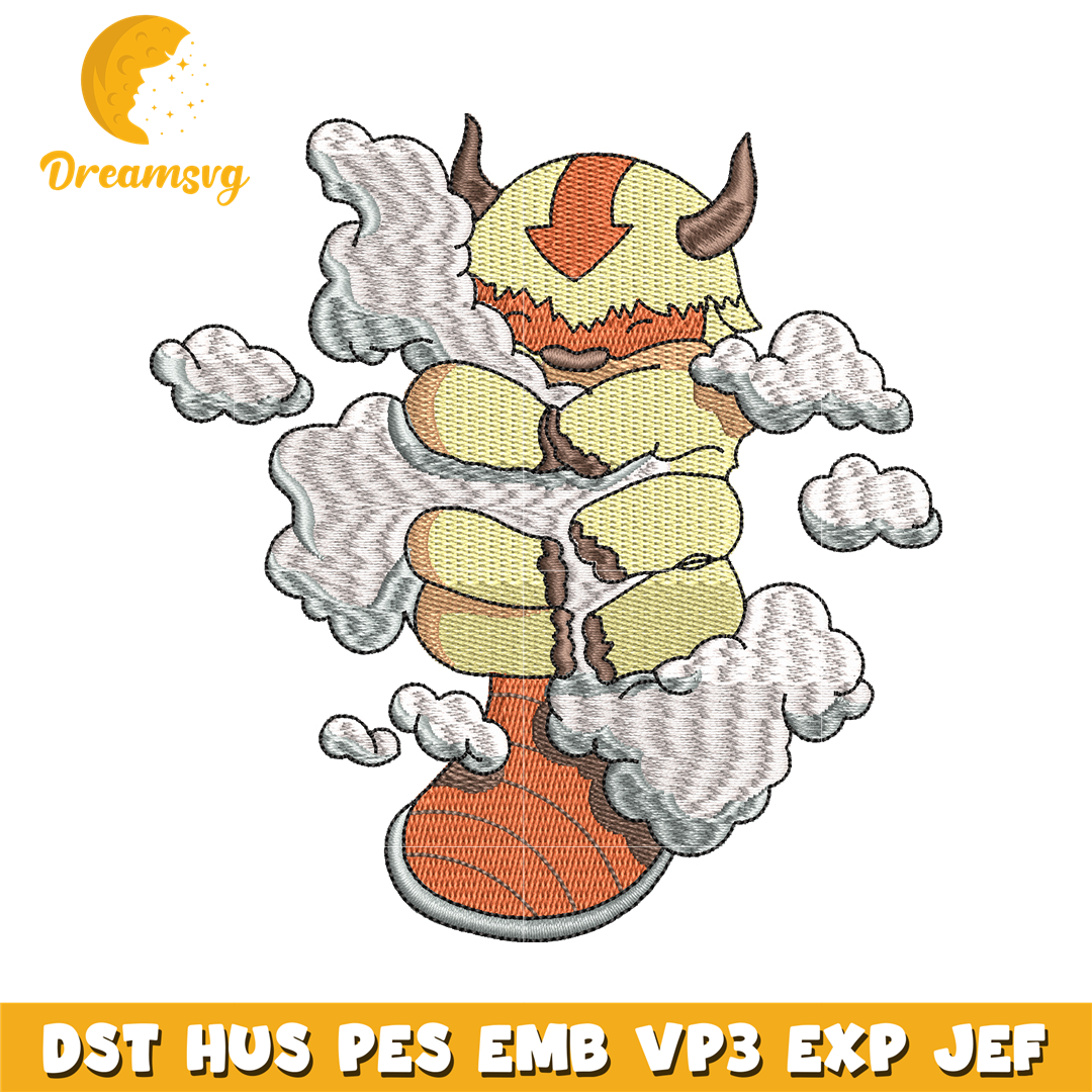 Appa With Clouds embroidery design