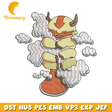 Appa With Clouds embroidery design