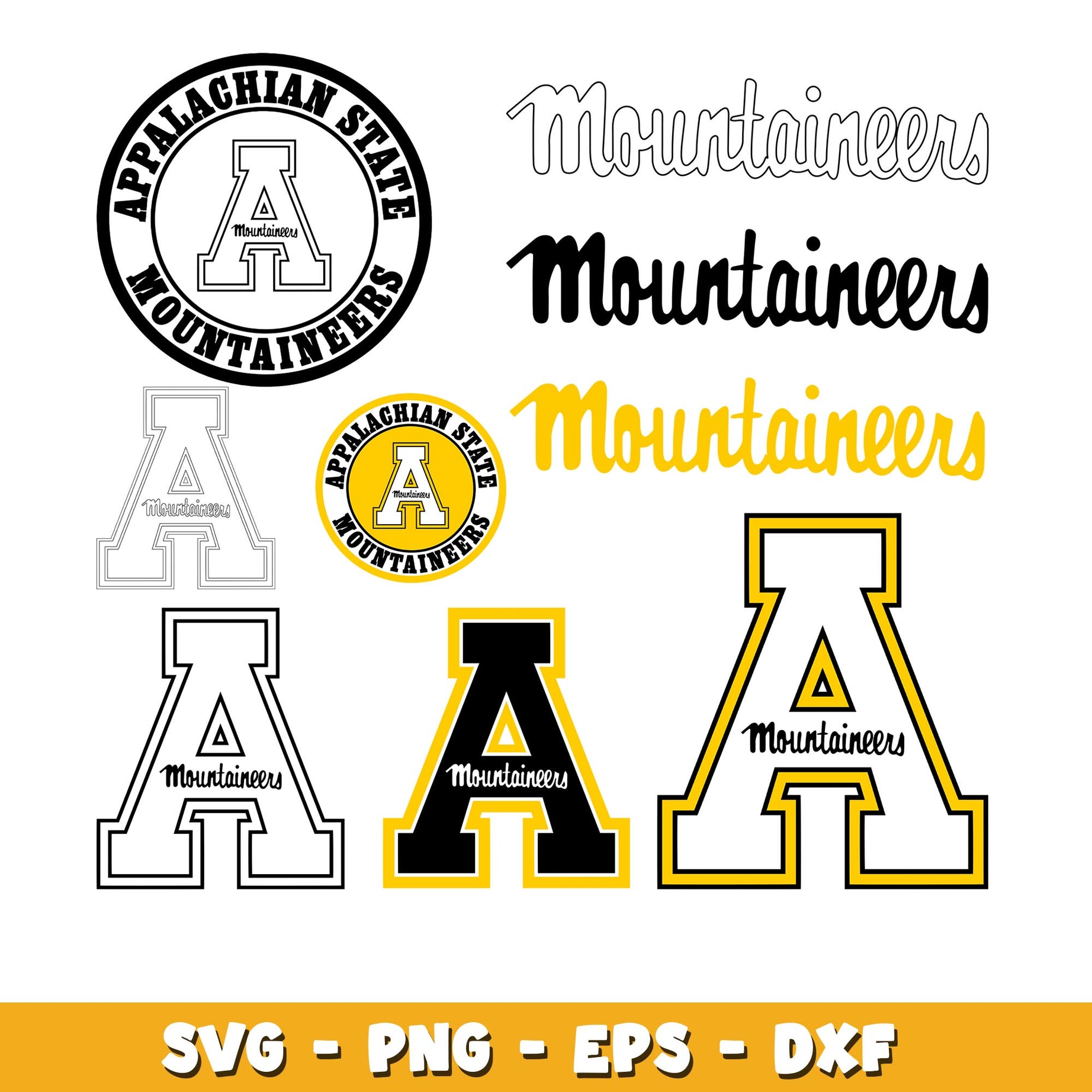 Appalachian State Mountaineers bundle svg, Appalachian State Mountaineers  logo svg, ncaa svg 