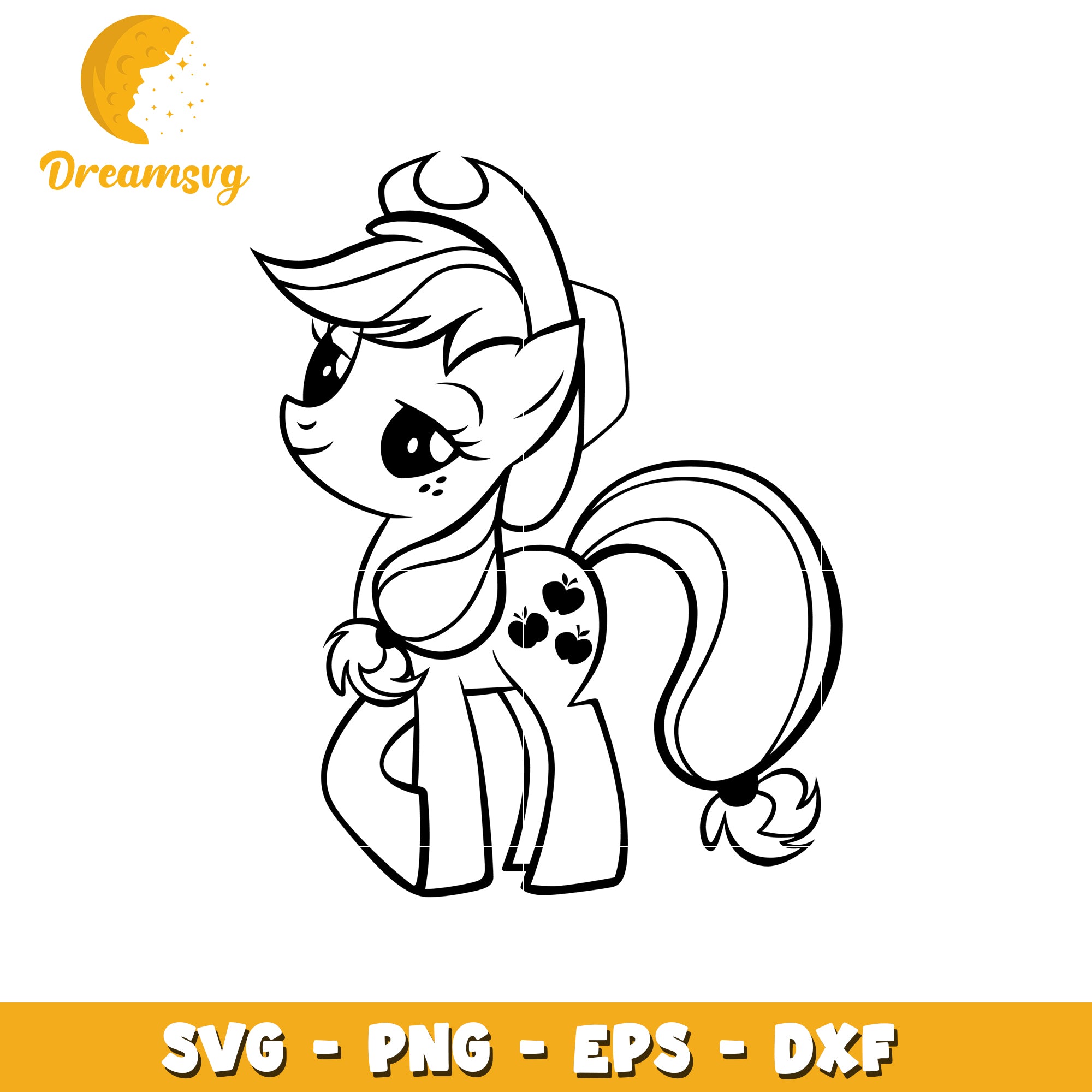Applejack Pony SVG Cut File – DreamSVG Store