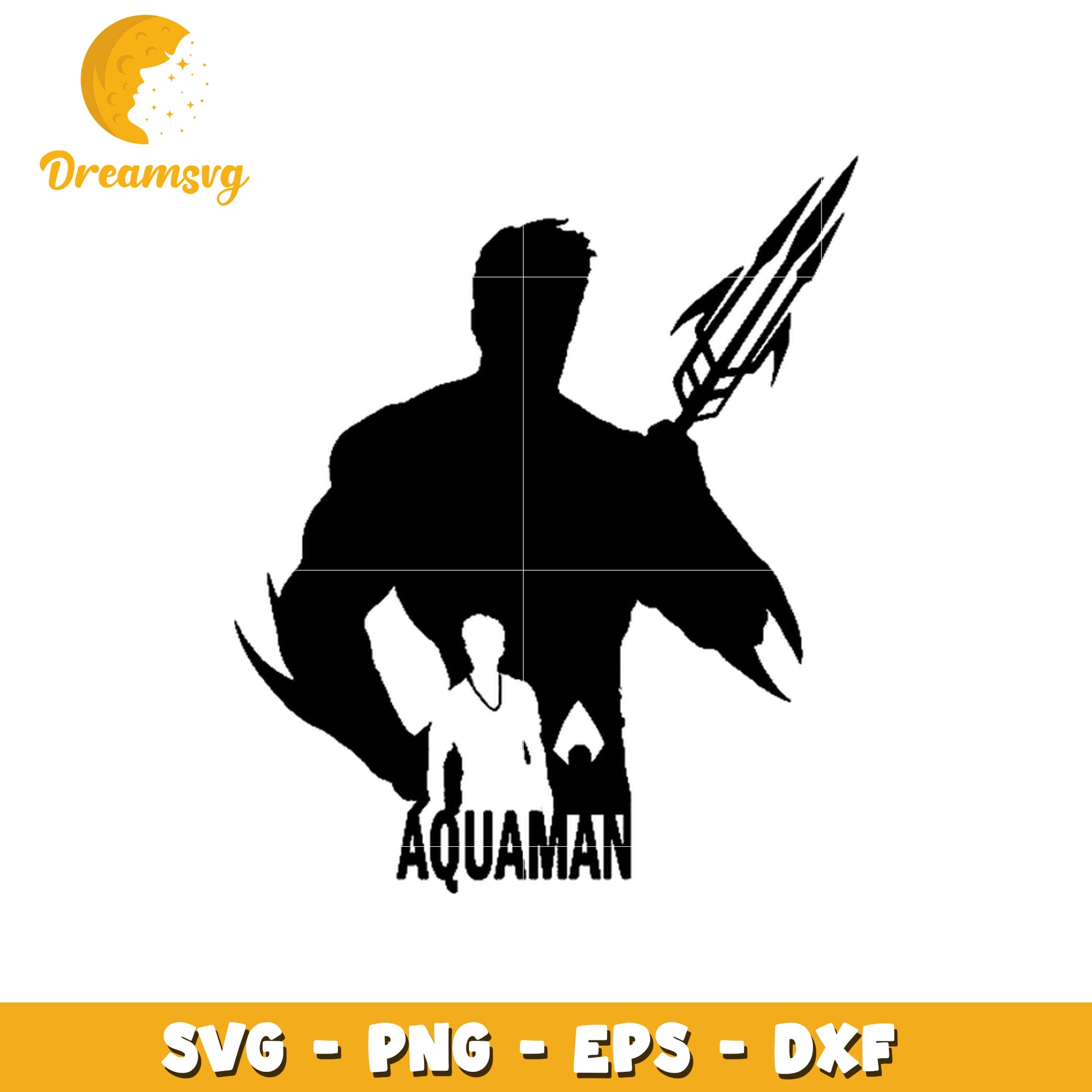 Aquaman SVG Silhouette Cut File