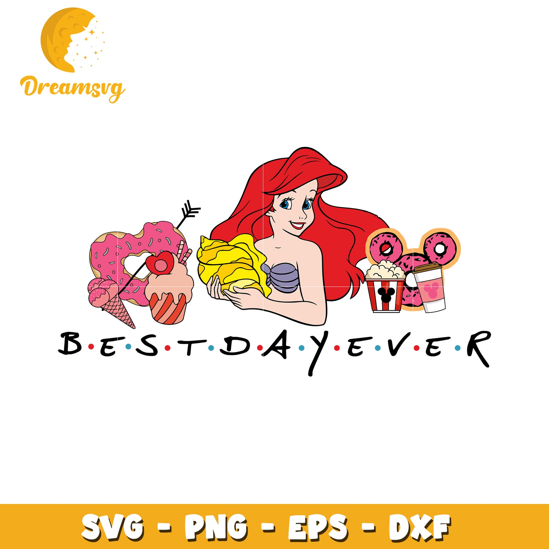 Ariel Disney Best Day Ever SVG PNG