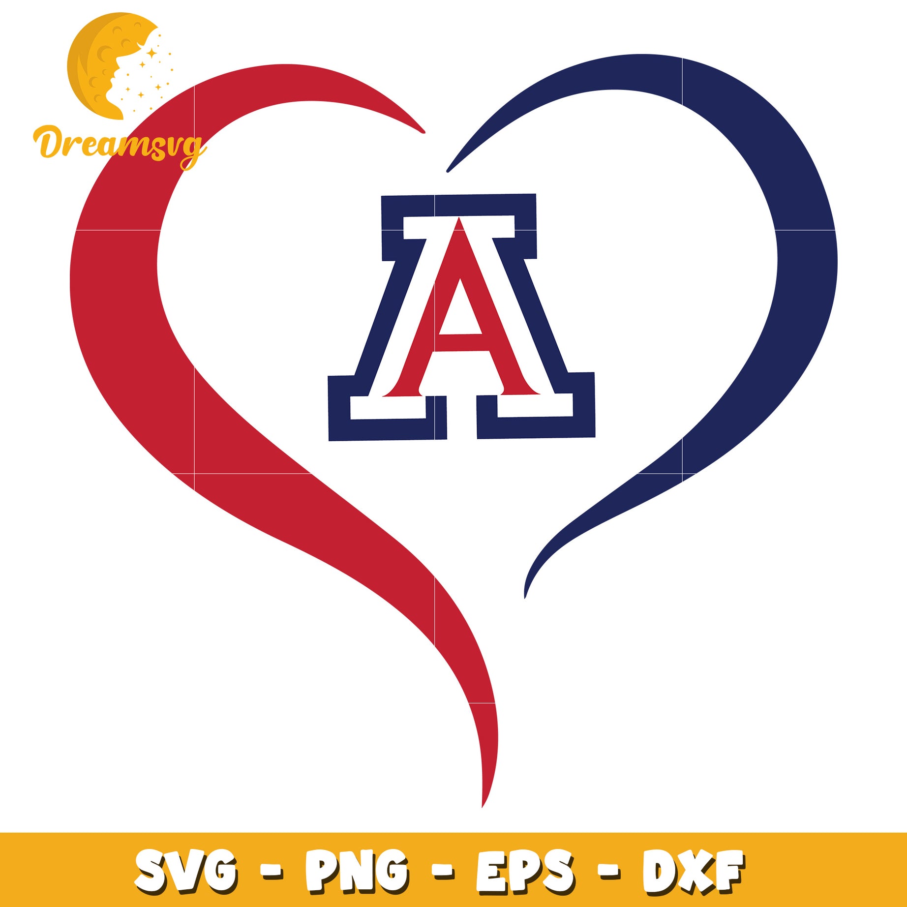 Arizona A Heart SVG PNG EPS DXF