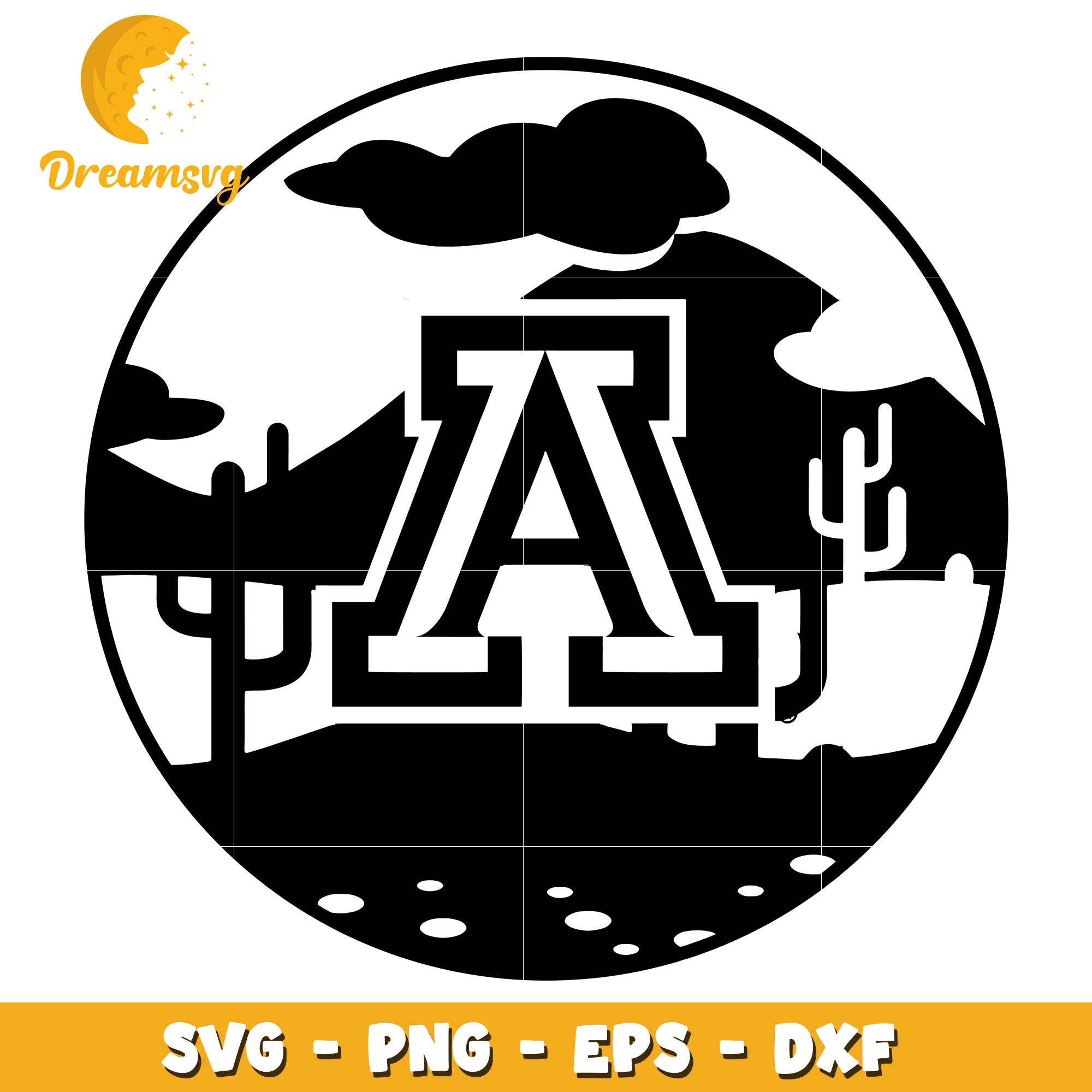 Arizona A SVG Desert Landscape PNG EPS DXF