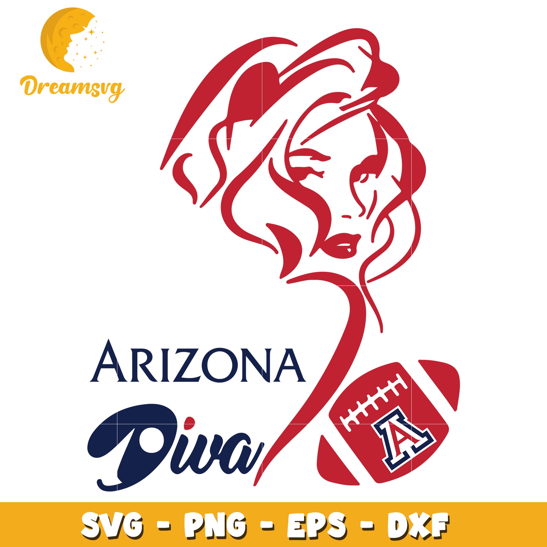 Arizona Diva Football SVG PNG EPS DXF
