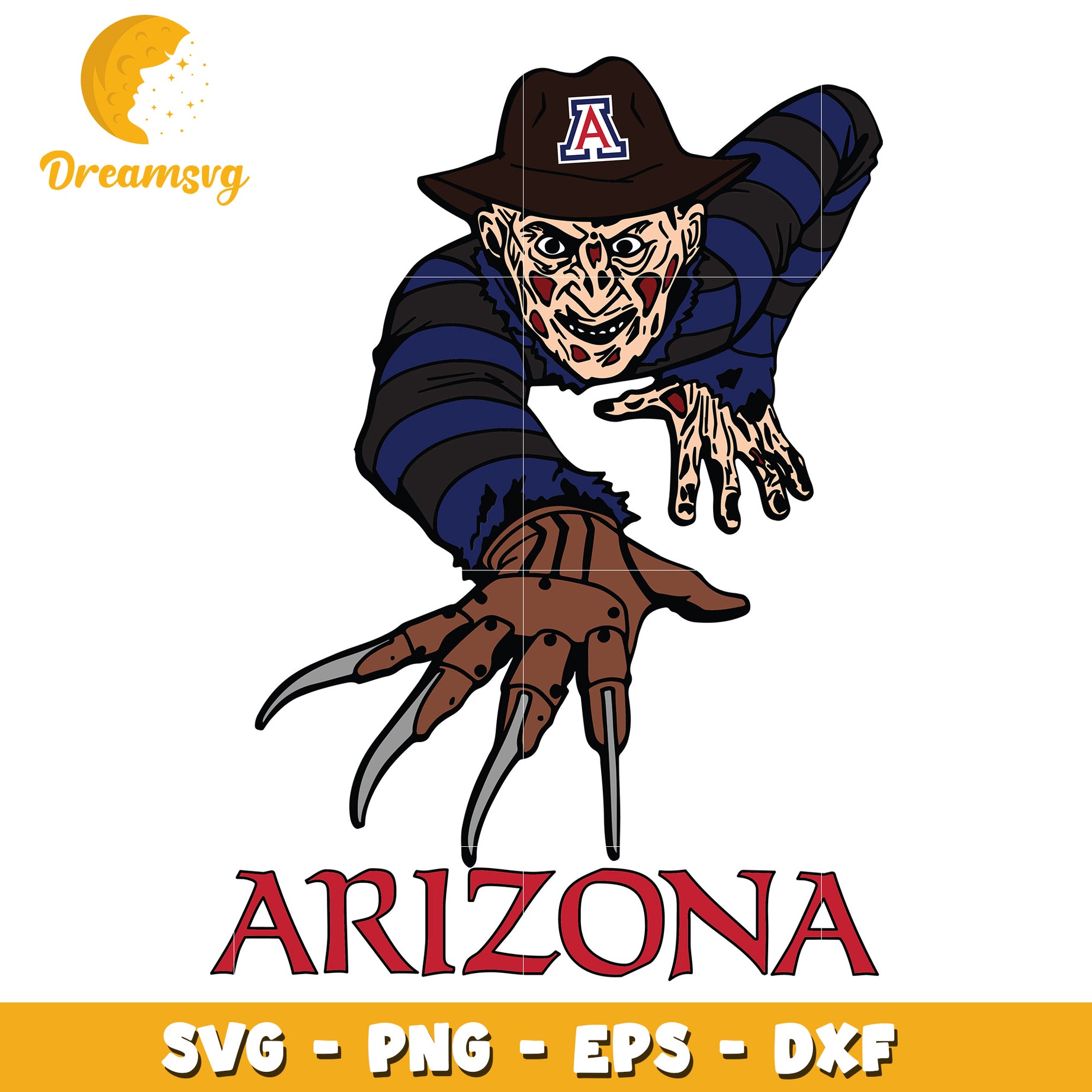 Arizona Freddy Krueger SVG PNG EPS DXF