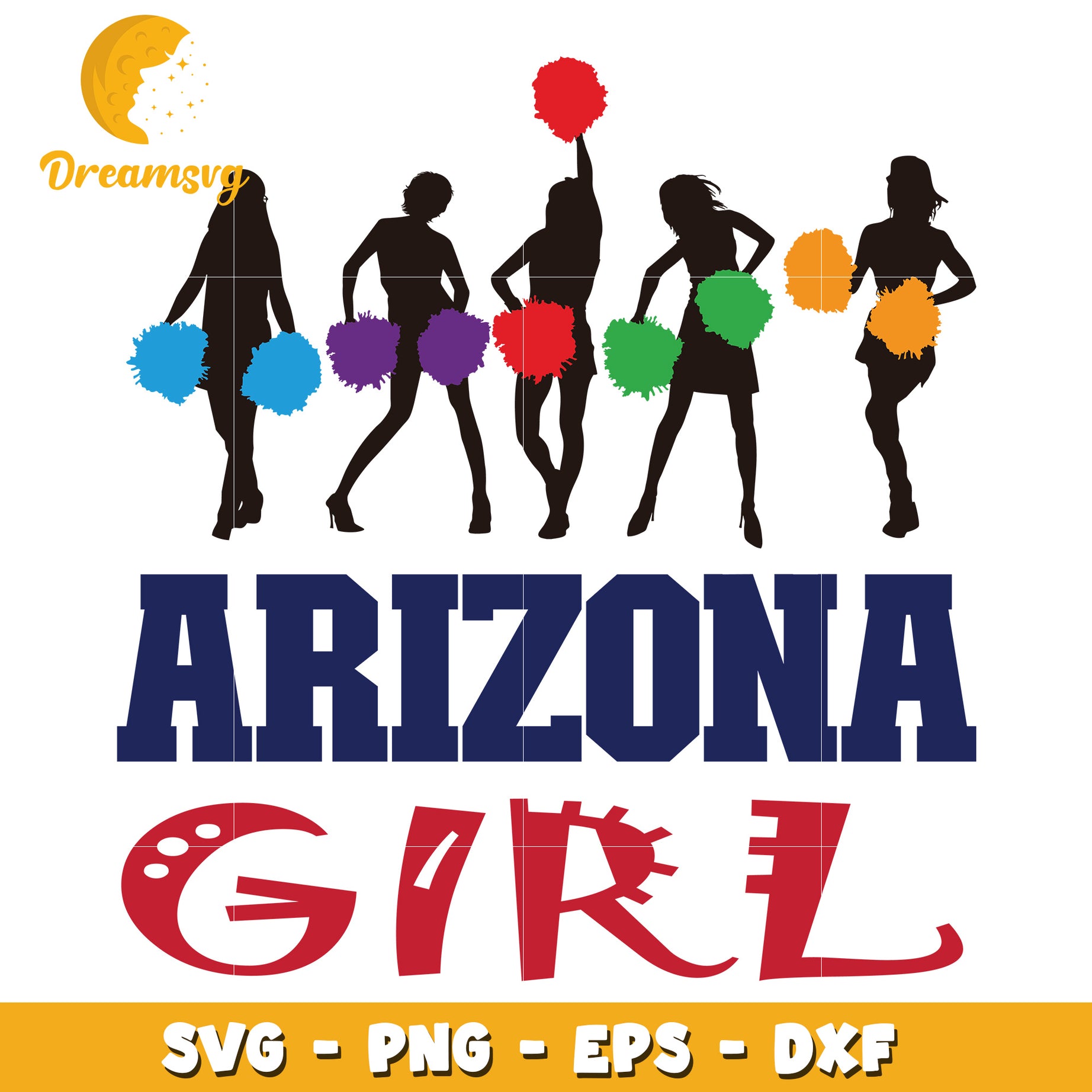 Arizona Girl Cheerleader SVG PNG EPS DXF
