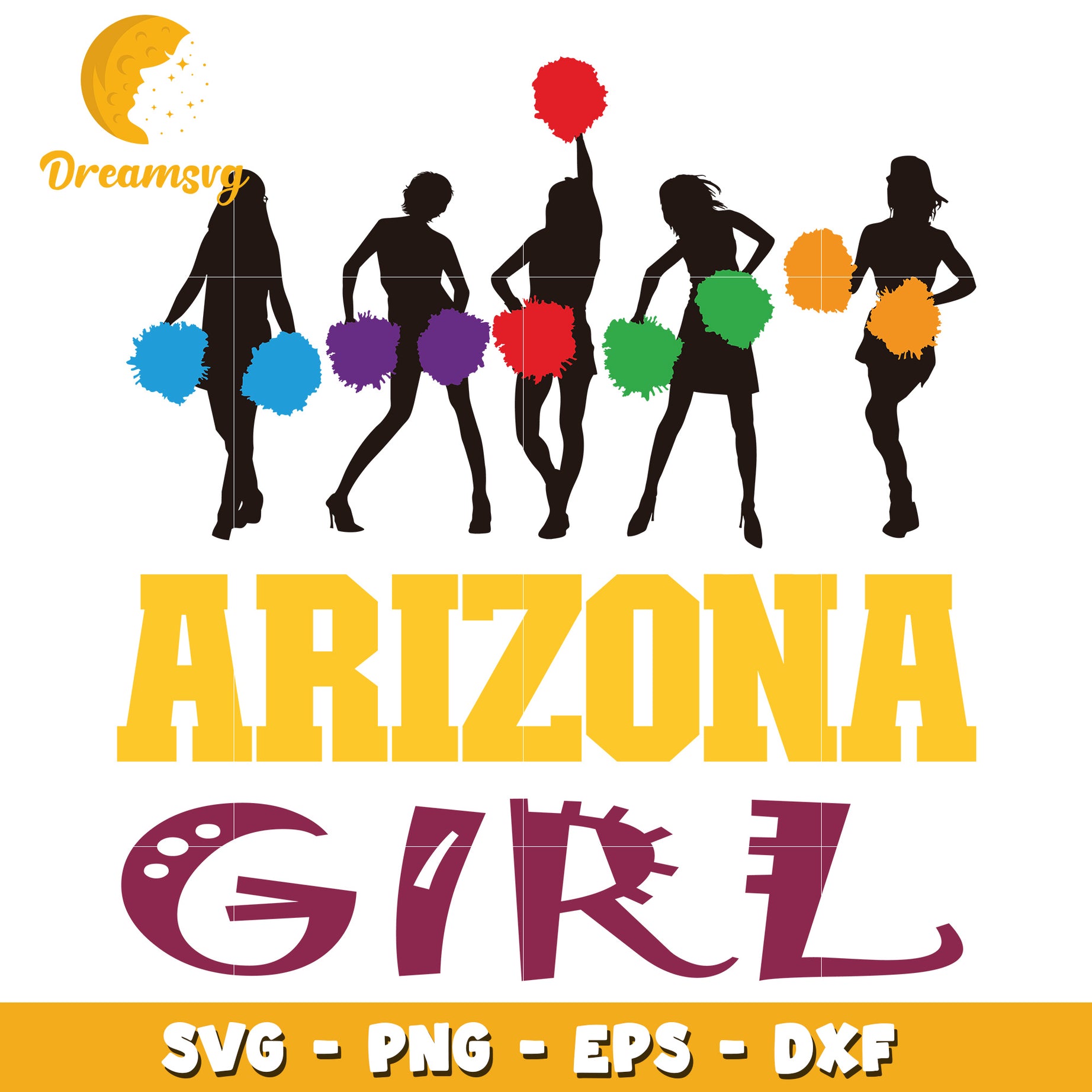 Arizona Girl Cheerleaders SVG PNG EPS DXF