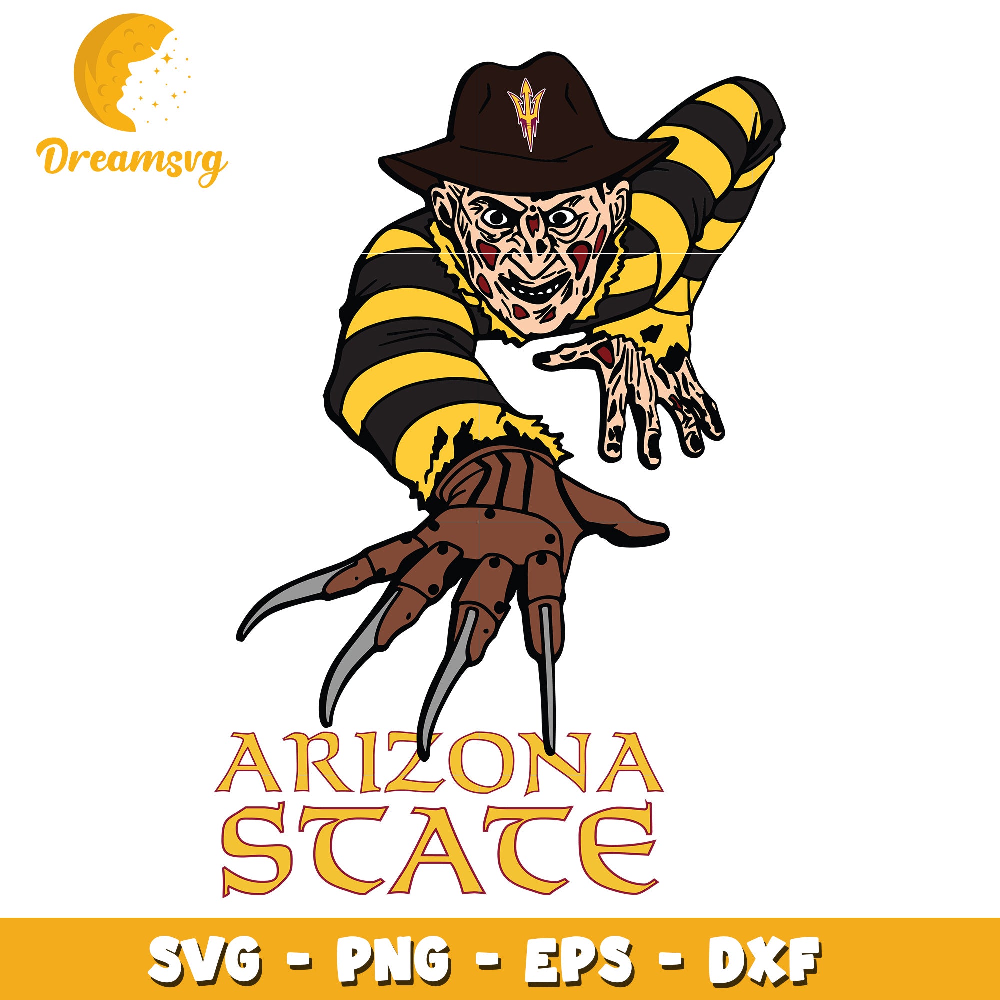 Arizona State Freddy Krueger SVG
