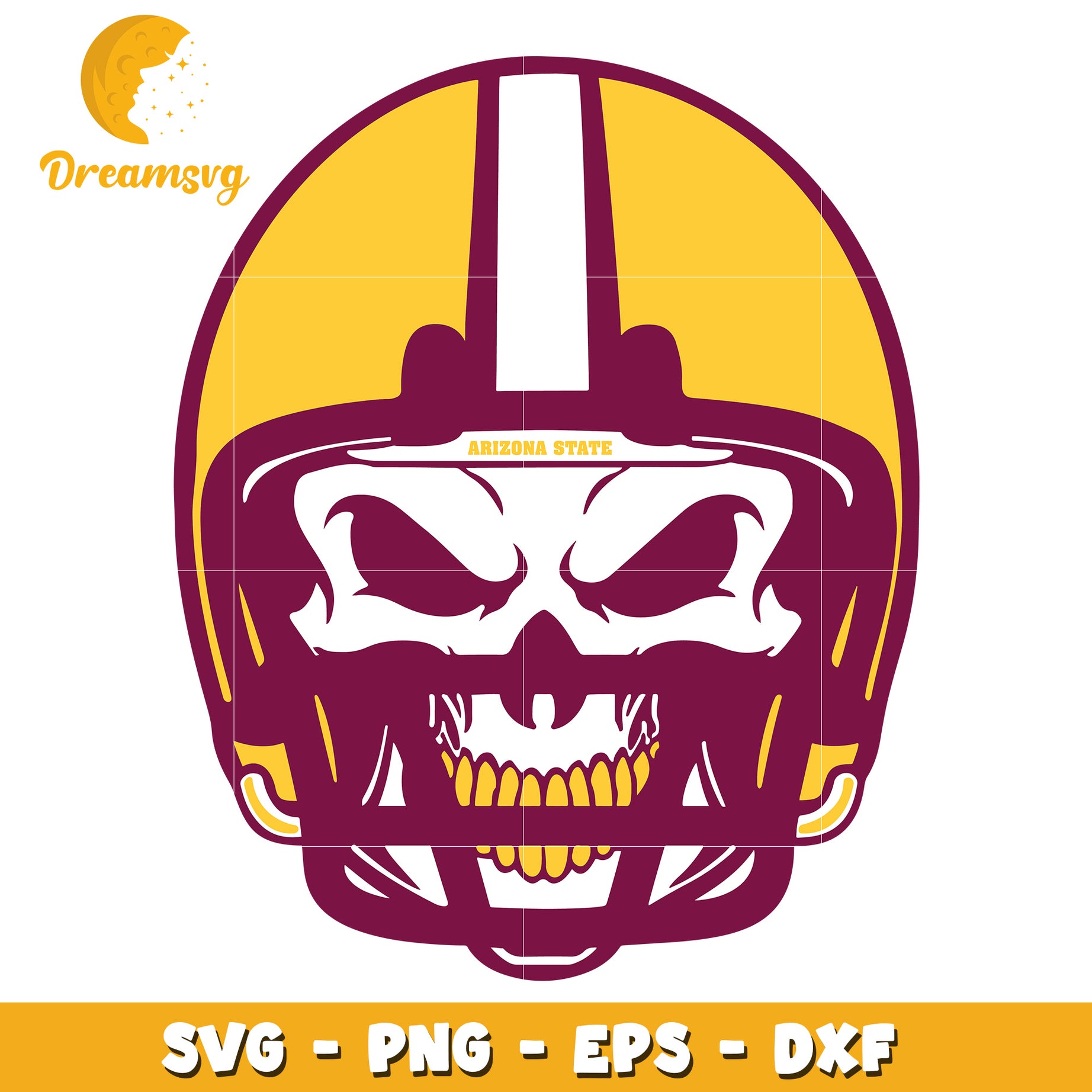Arizona State Skull Helmet SVG PNG EPS DXF