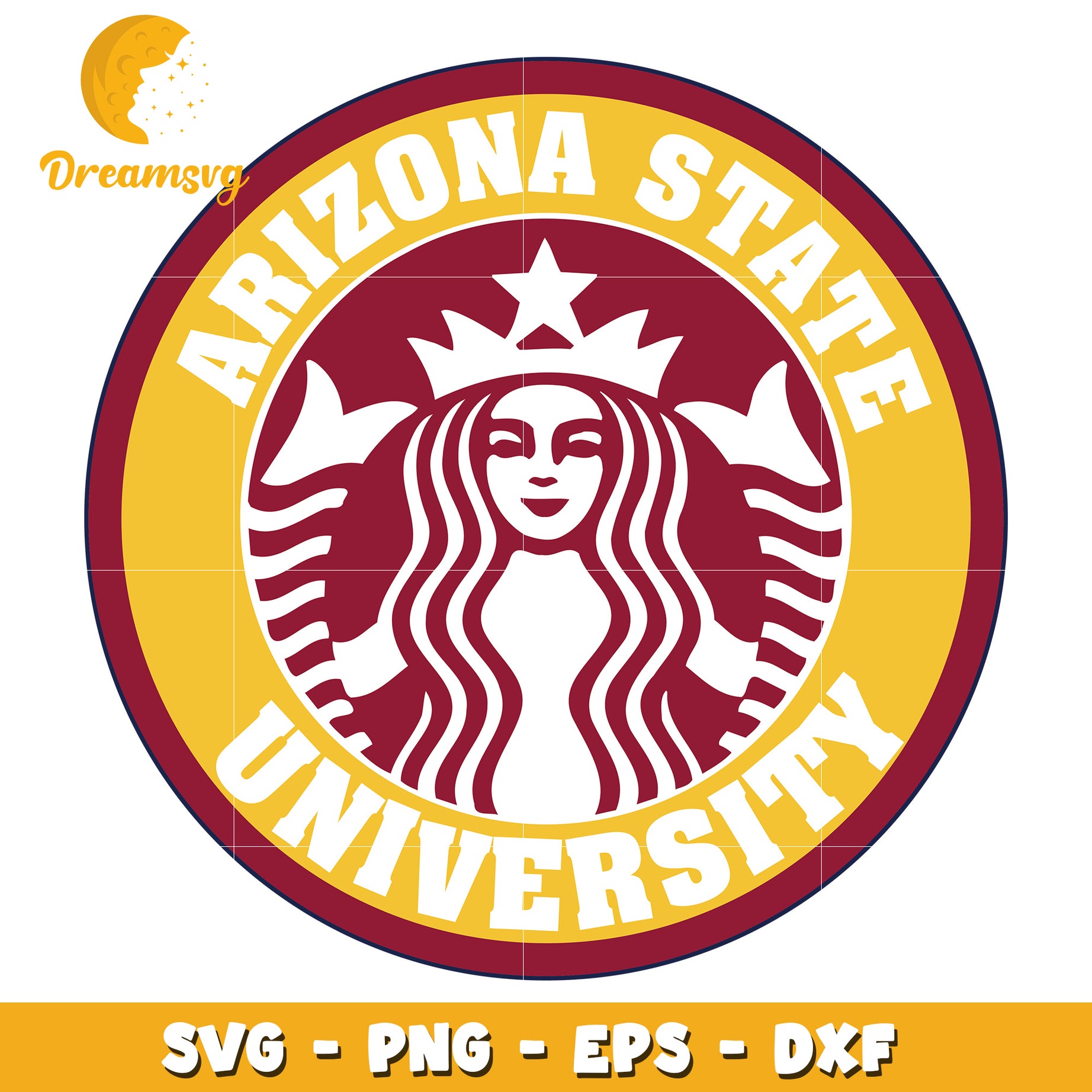 Arizona State University Logo SVG Design for Craft Projects