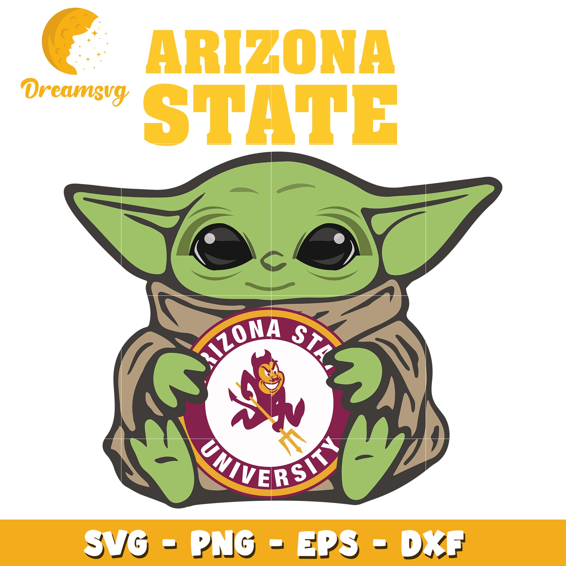 Arizona State Yoda SVG PNG EPS DXF