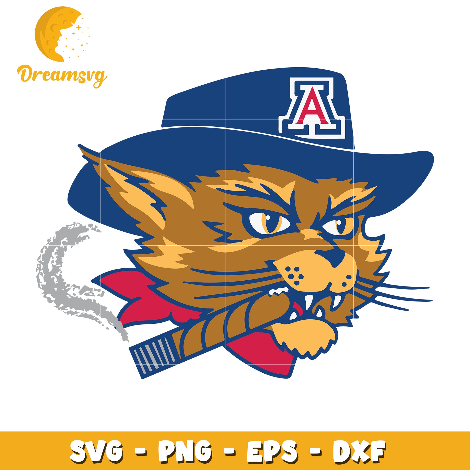 Arizona Wildcat Mascot SVG Clipart for Crafting Projects