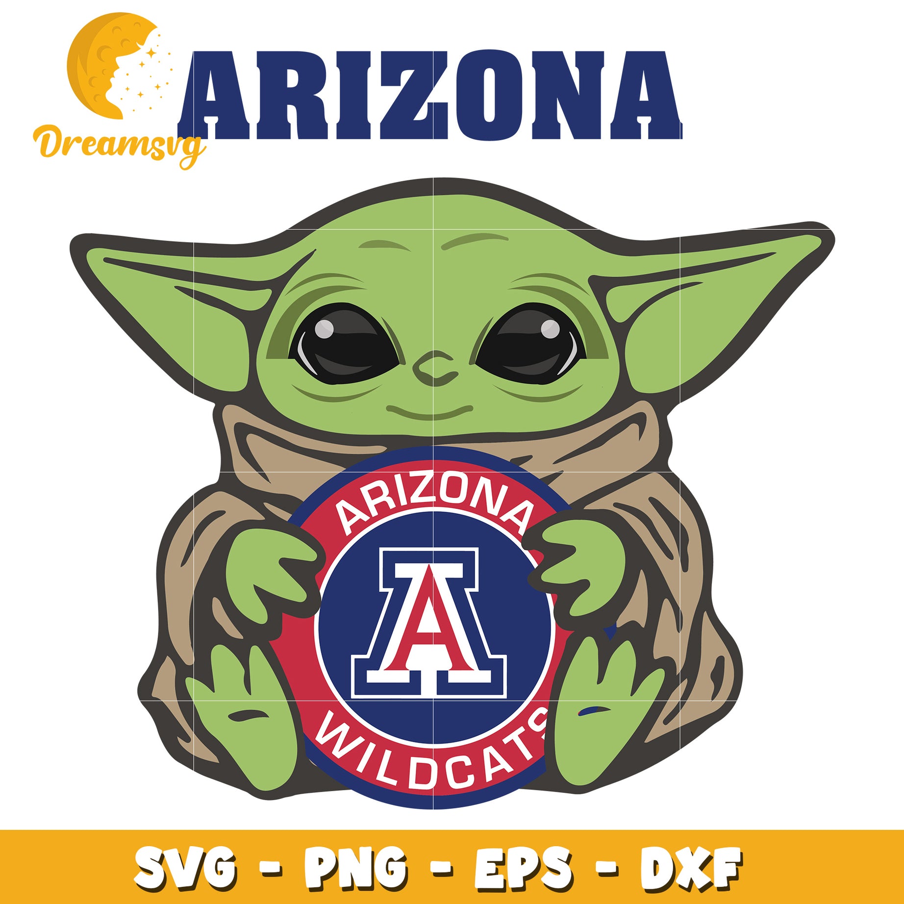 Arizona Wildcats Baby Yoda SVG Cute Character Design for Fans