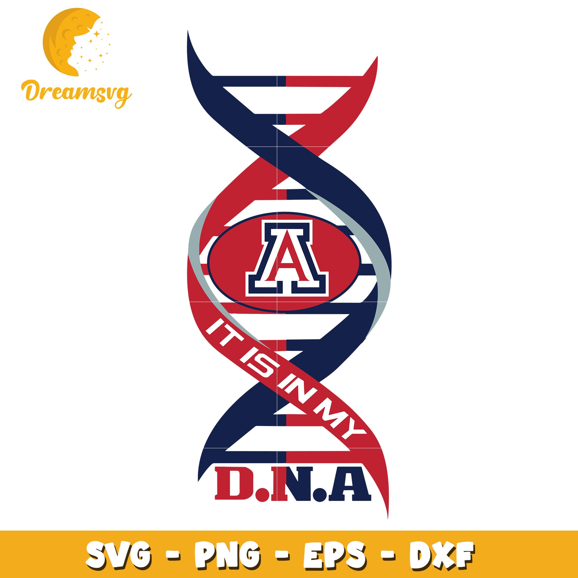 Arizona Wildcats DNA SVG PNG EPS DXF
