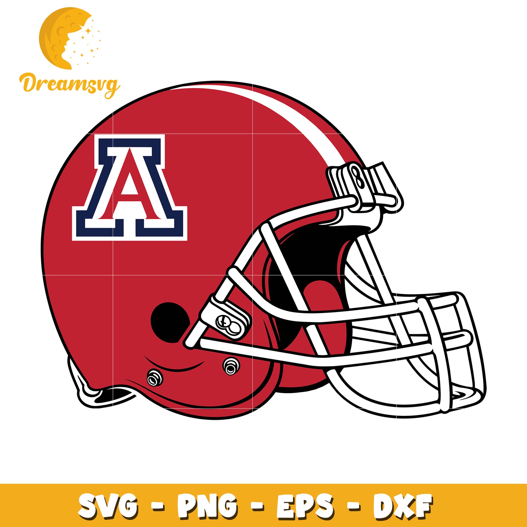 Arizona Wildcats Football Helmet SVG Clipart Design Bundle