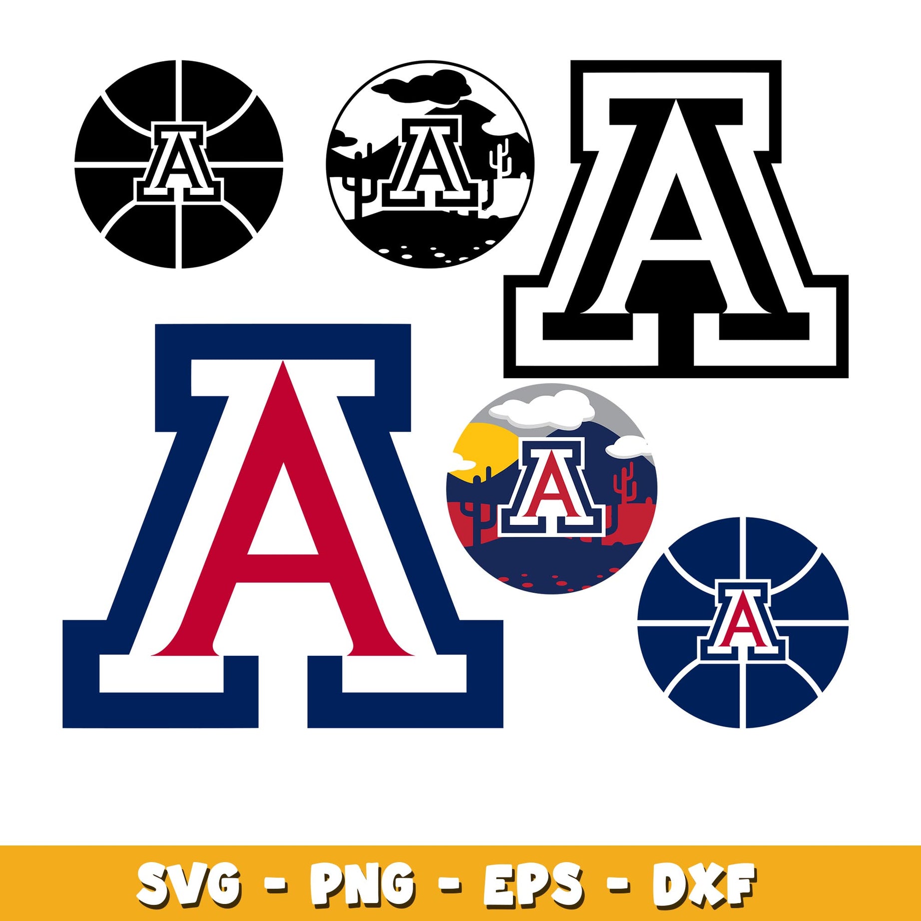 University of Arizona bundle svg, Arizona Wildcats logo svg, ncaa svg 