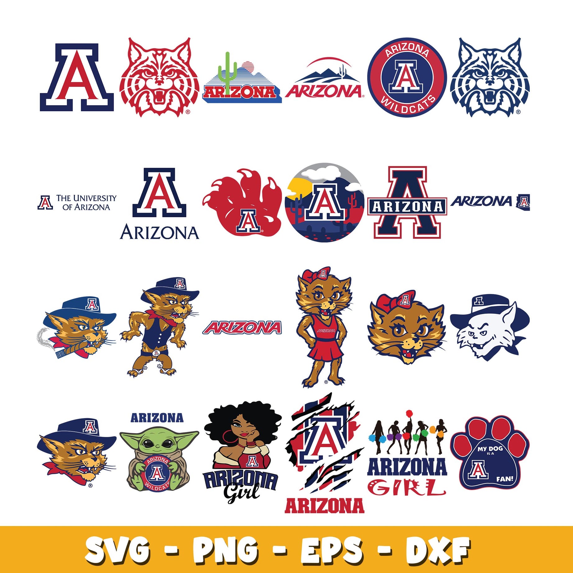 Arizona Wildcats bundle svg, Arizona Wildcats logo svg, ncaa svg 