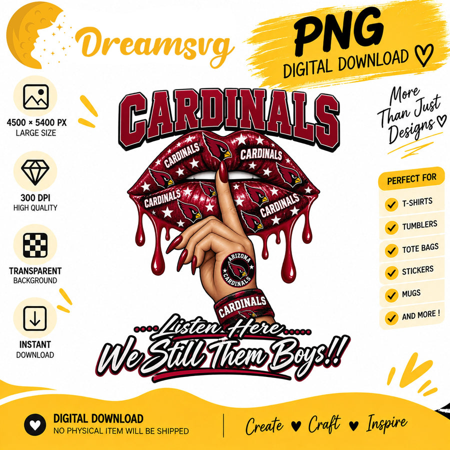 Arizona Cardinals Dripping Lips We Still Them Boys PNG