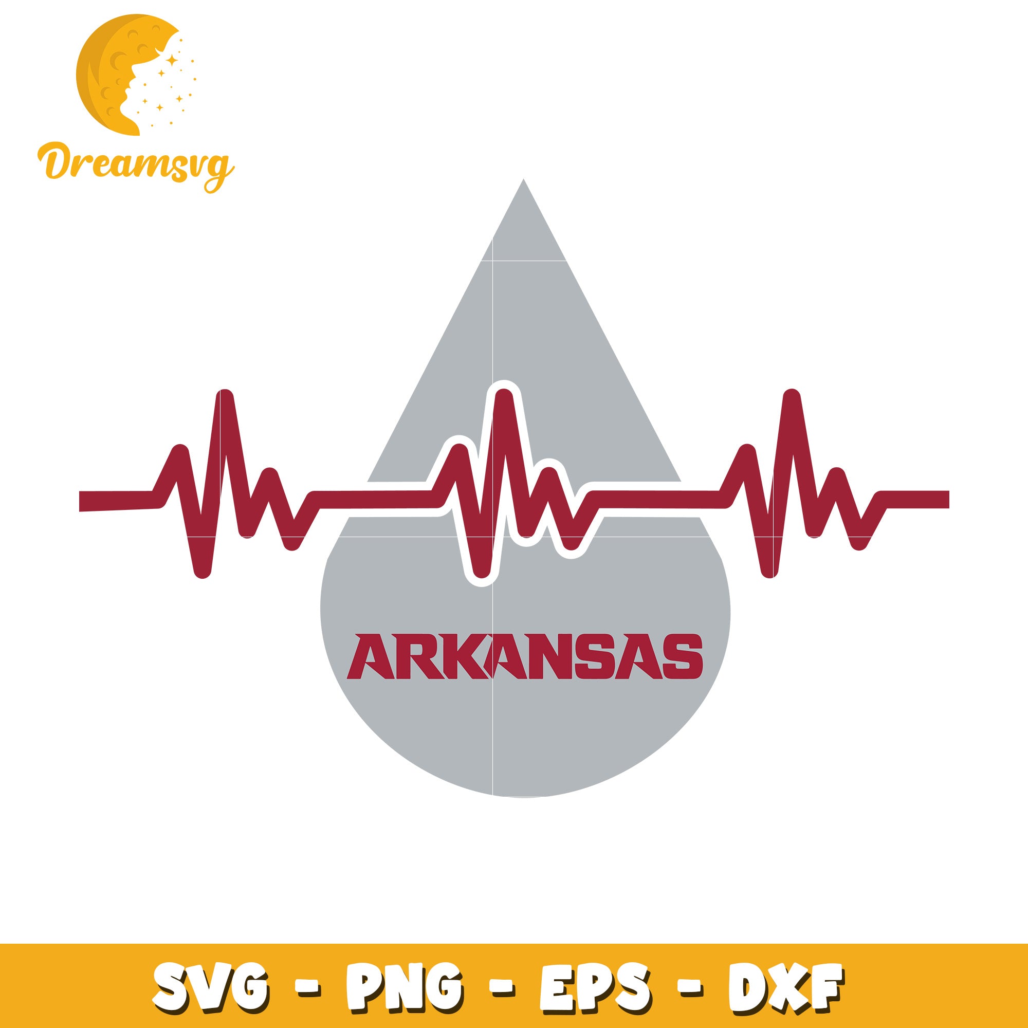 Arkansas Heartbeat SVG PNG EPS DXF