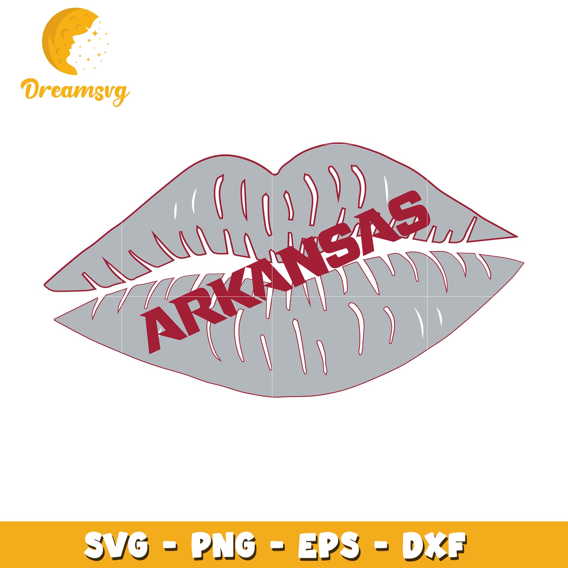 Arkansas Lips SVG Cut File