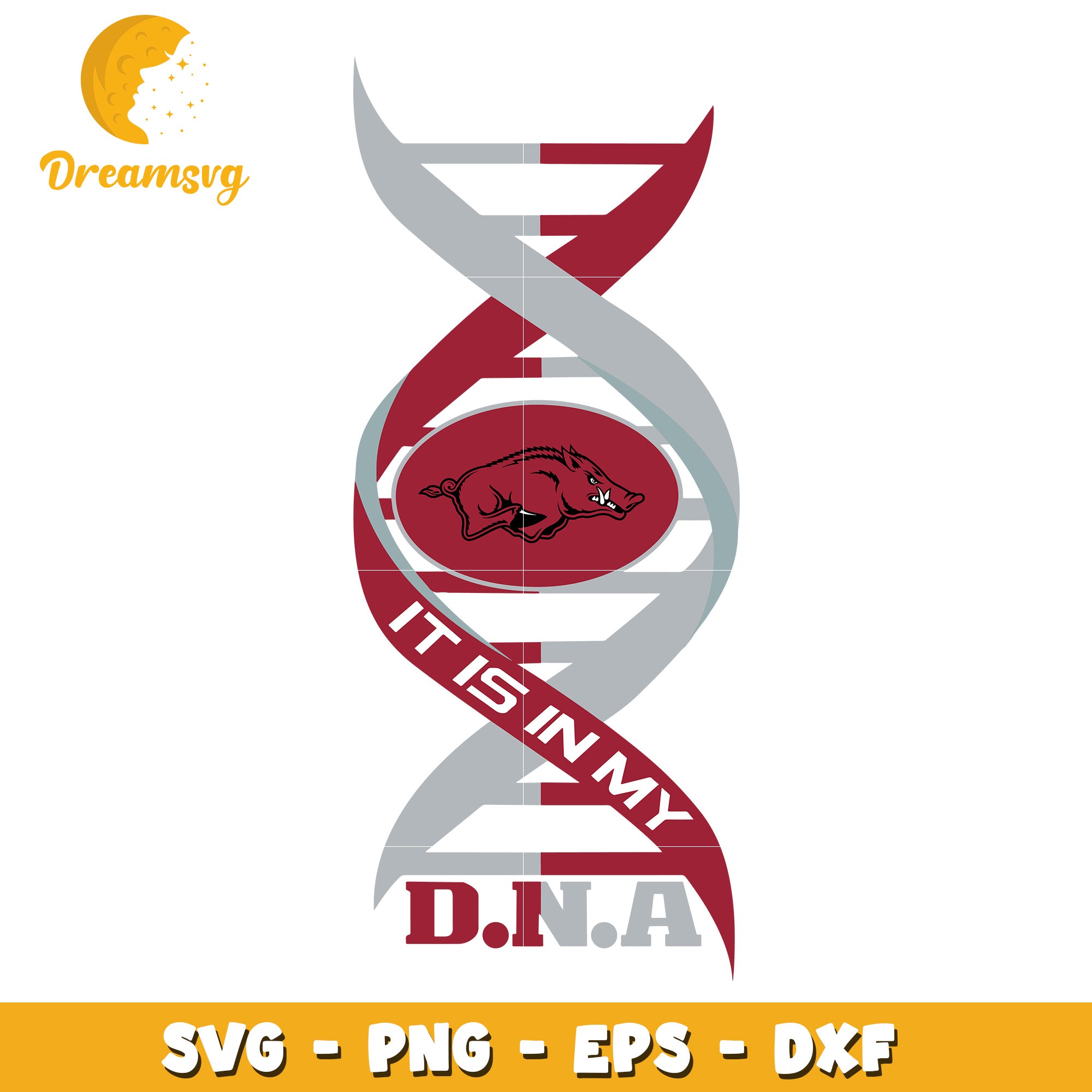 Arkansas Razorbacks DNA SVG Cut File