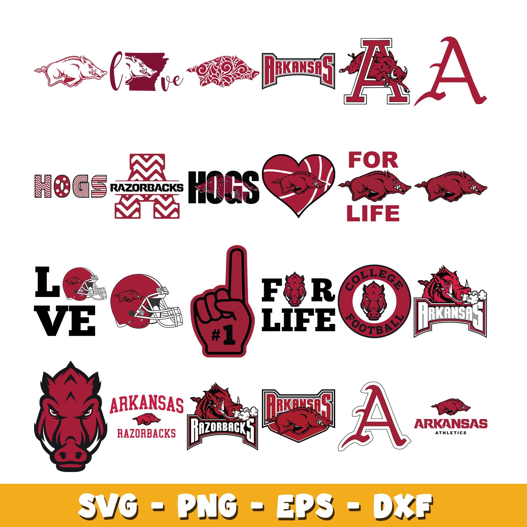 Bundle Arkansas Razorbacks svg, Arkansas Razorbacks logo svg, ncaa svg  