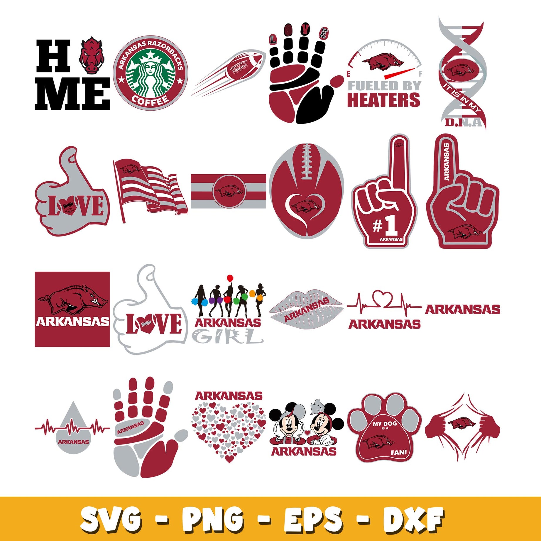 Arkansas Razorbacks Templates Arkansas Razorbacks Bundle svg, Arkansas Razorbacks logo svg, ncaa svg ...