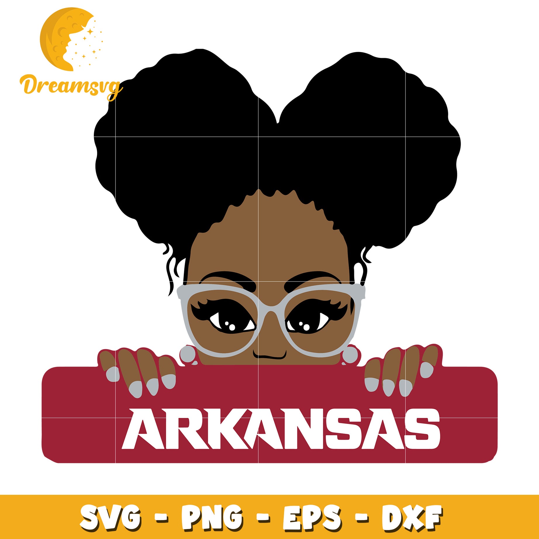 Arkansas SVG Girl Peeking Design for Creative Projects and Crafts