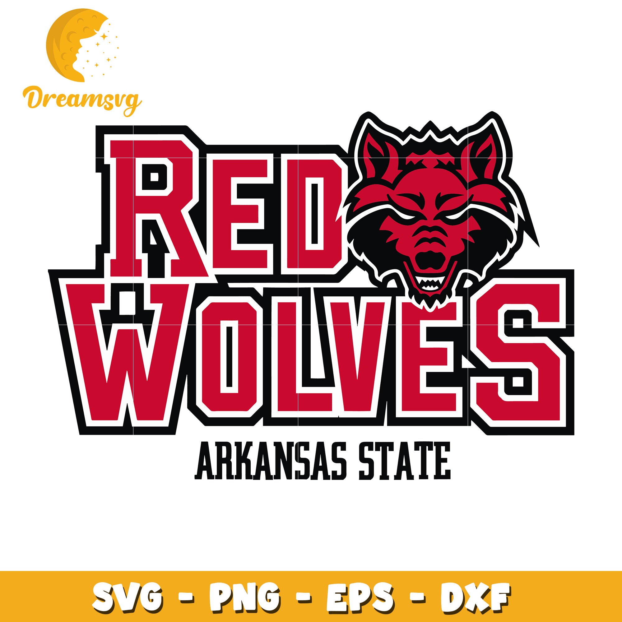 Arkansas State Red Wolves Logo SVG for Sport and Design Projects