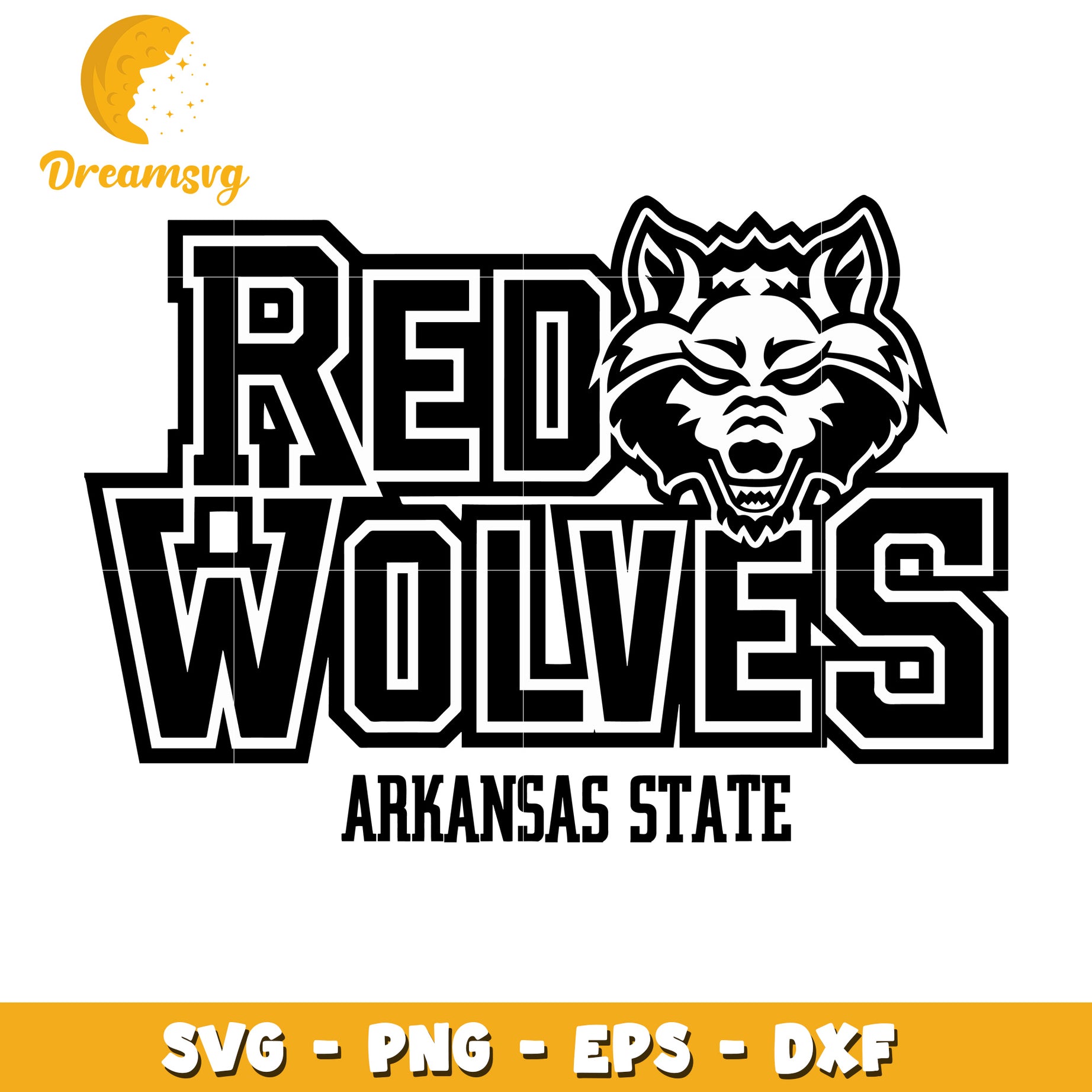 Arkansas State Red Wolves SVG PNG EPS DXF