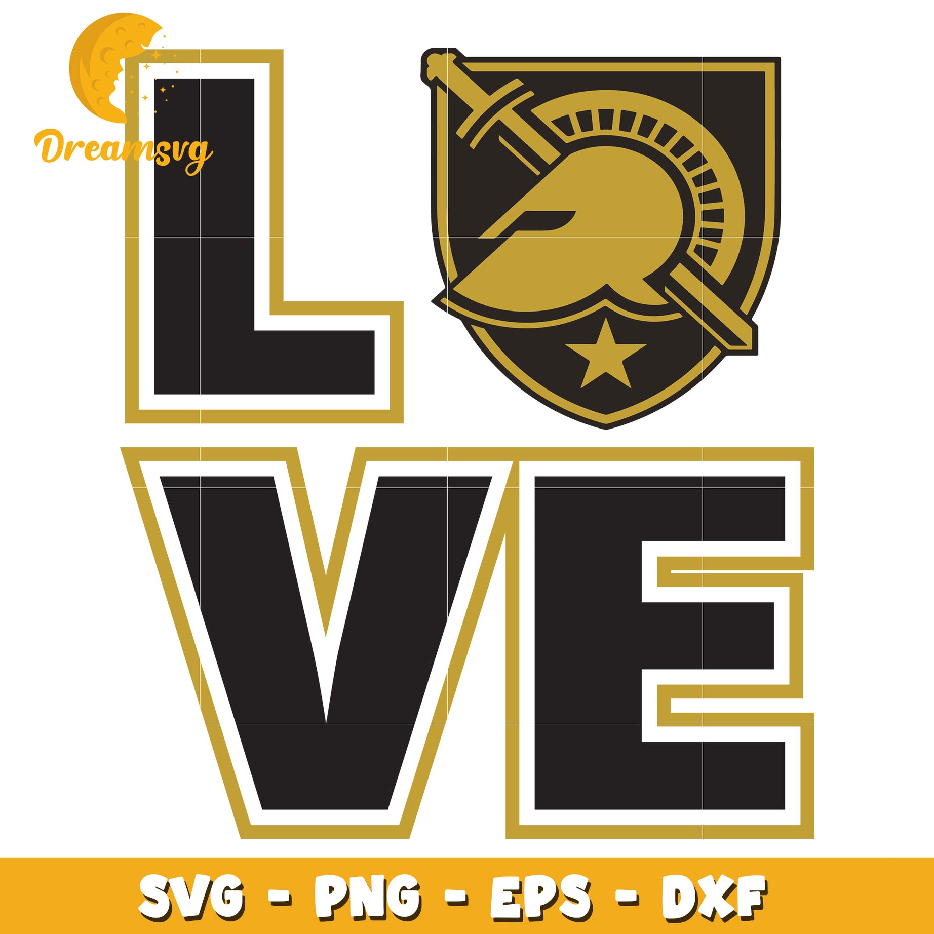 Army Love SVG PNG EPS DXF Cut File