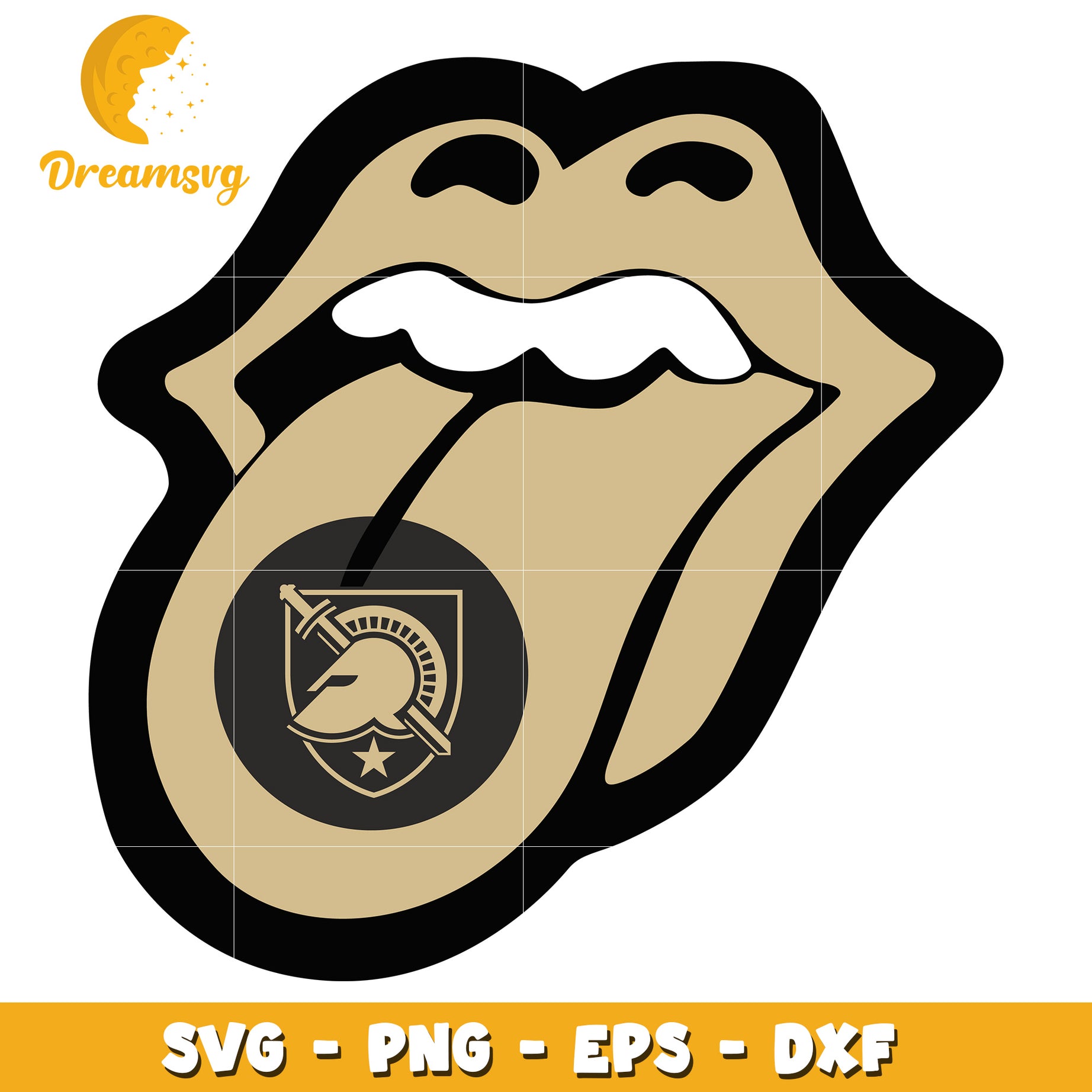 Army Tongue SVG PNG EPS DXF Cut File