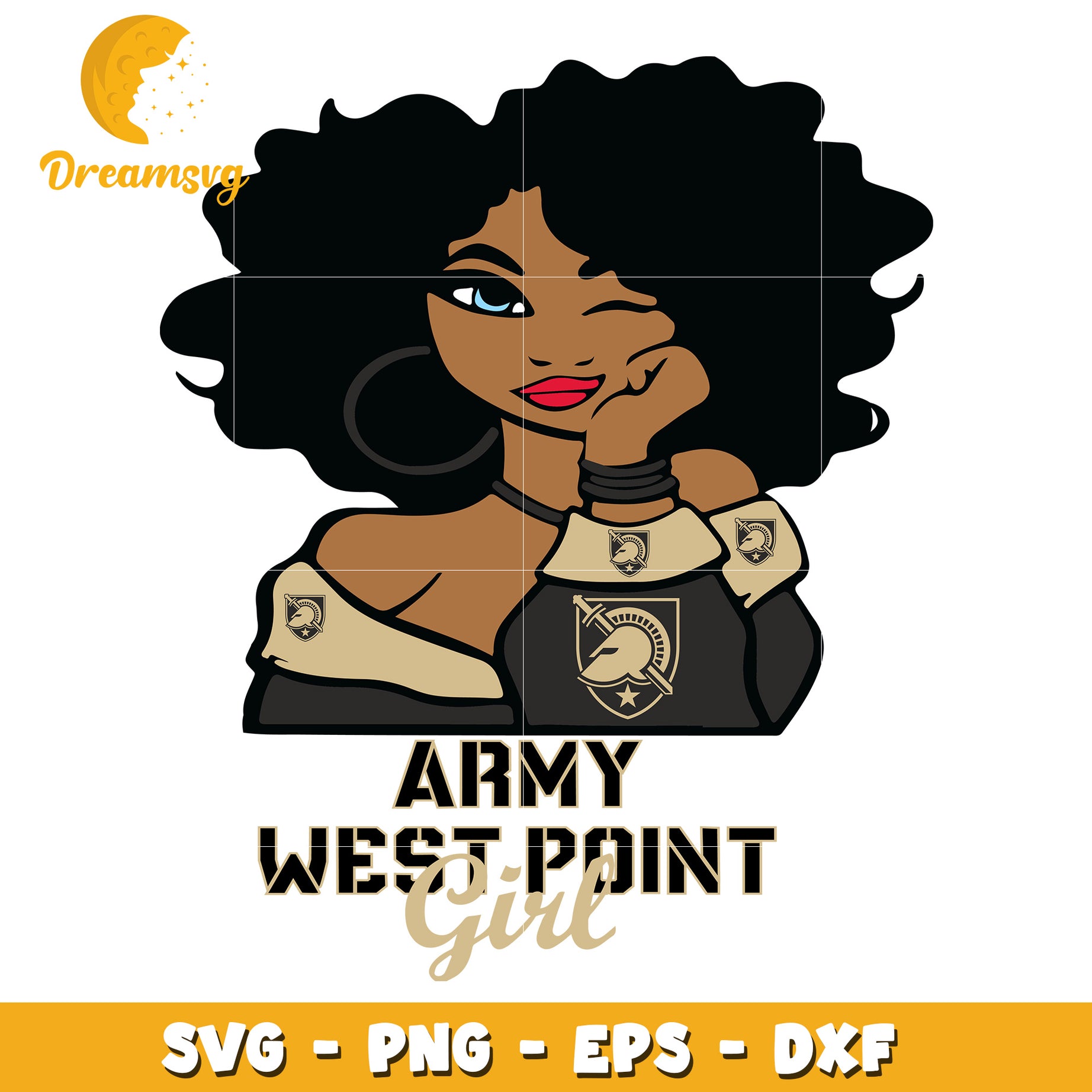 Army West Point Girl SVG Graphic for Proud Military Fans