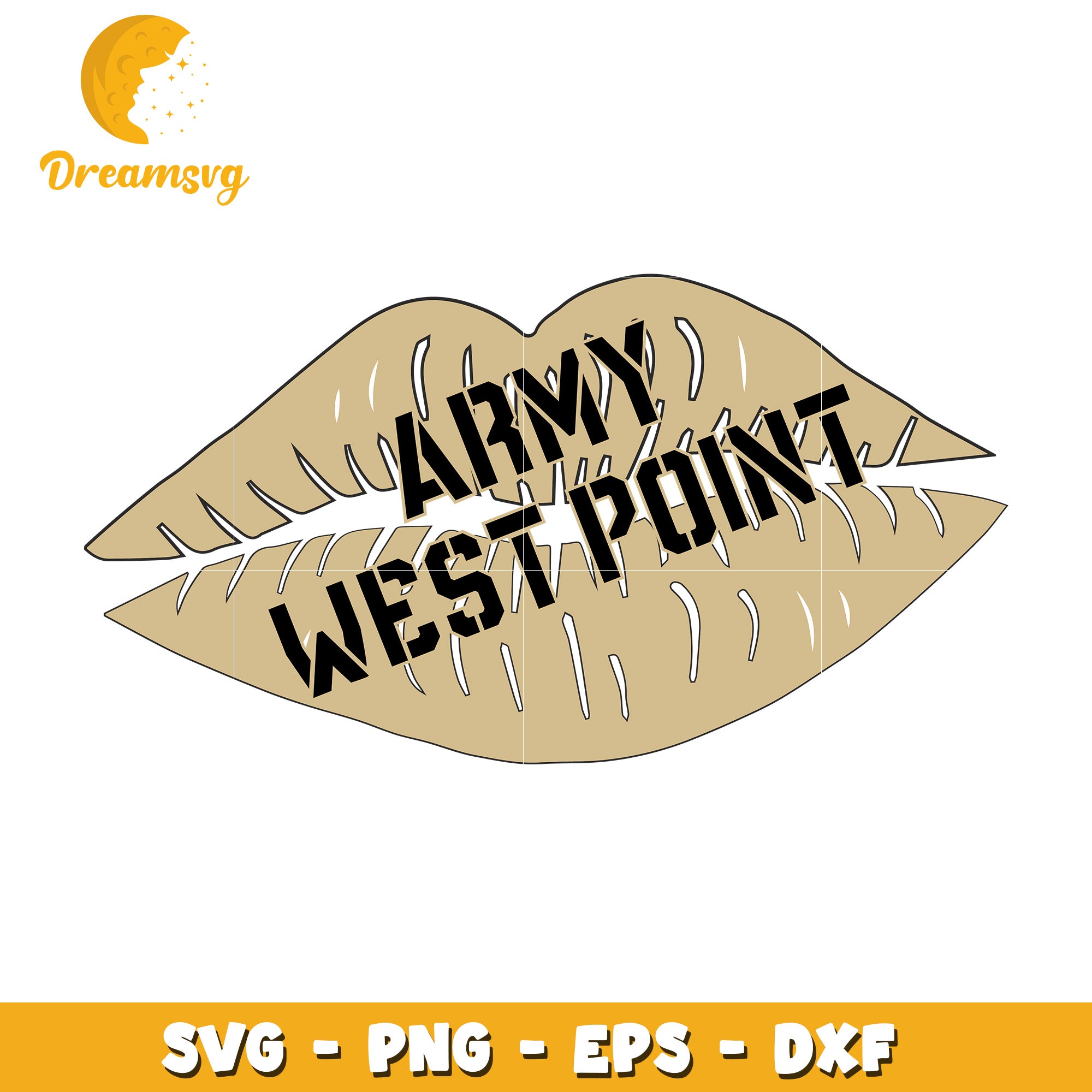 Army West Point Lips SVG Cut File