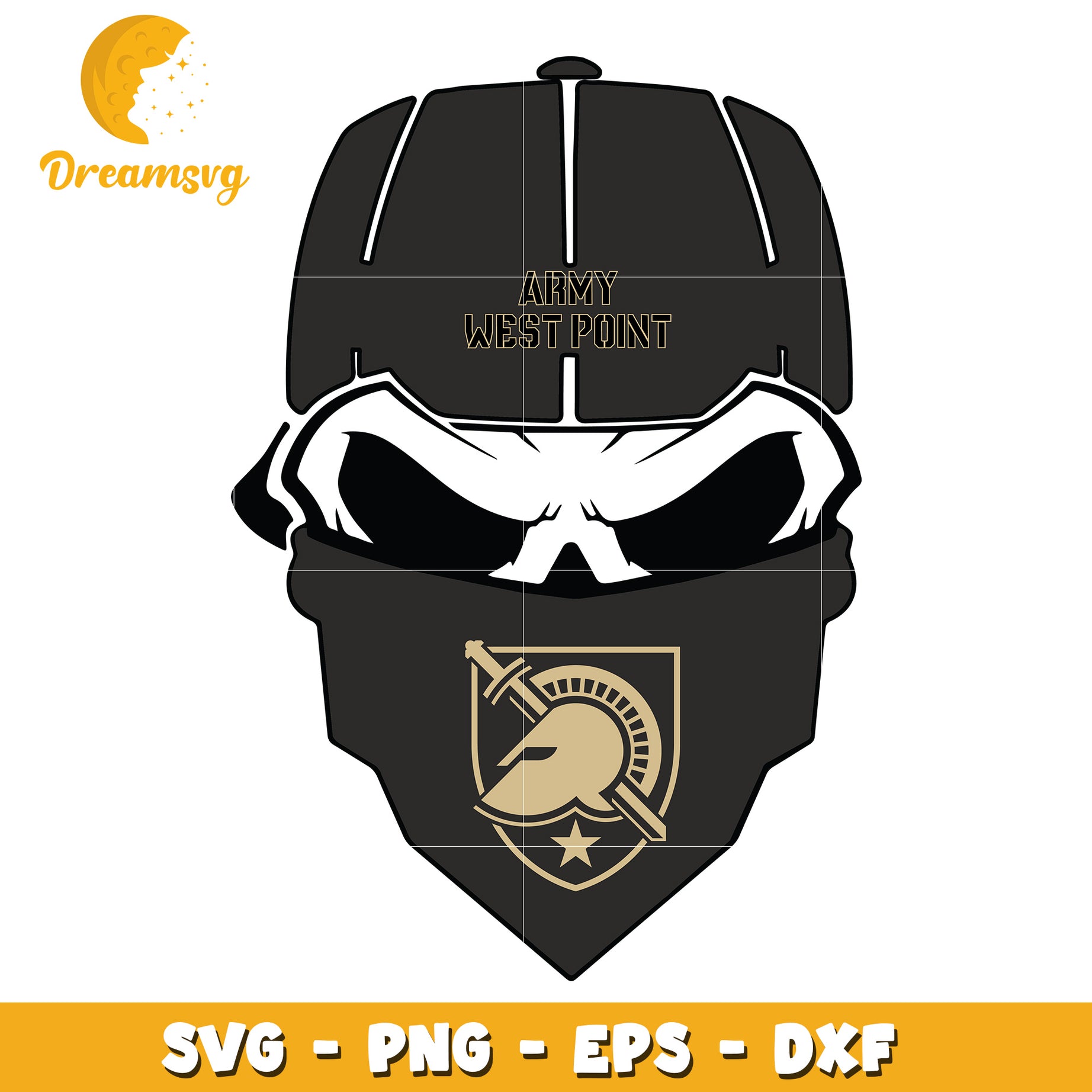 Army West Point Skull SVG Cut File